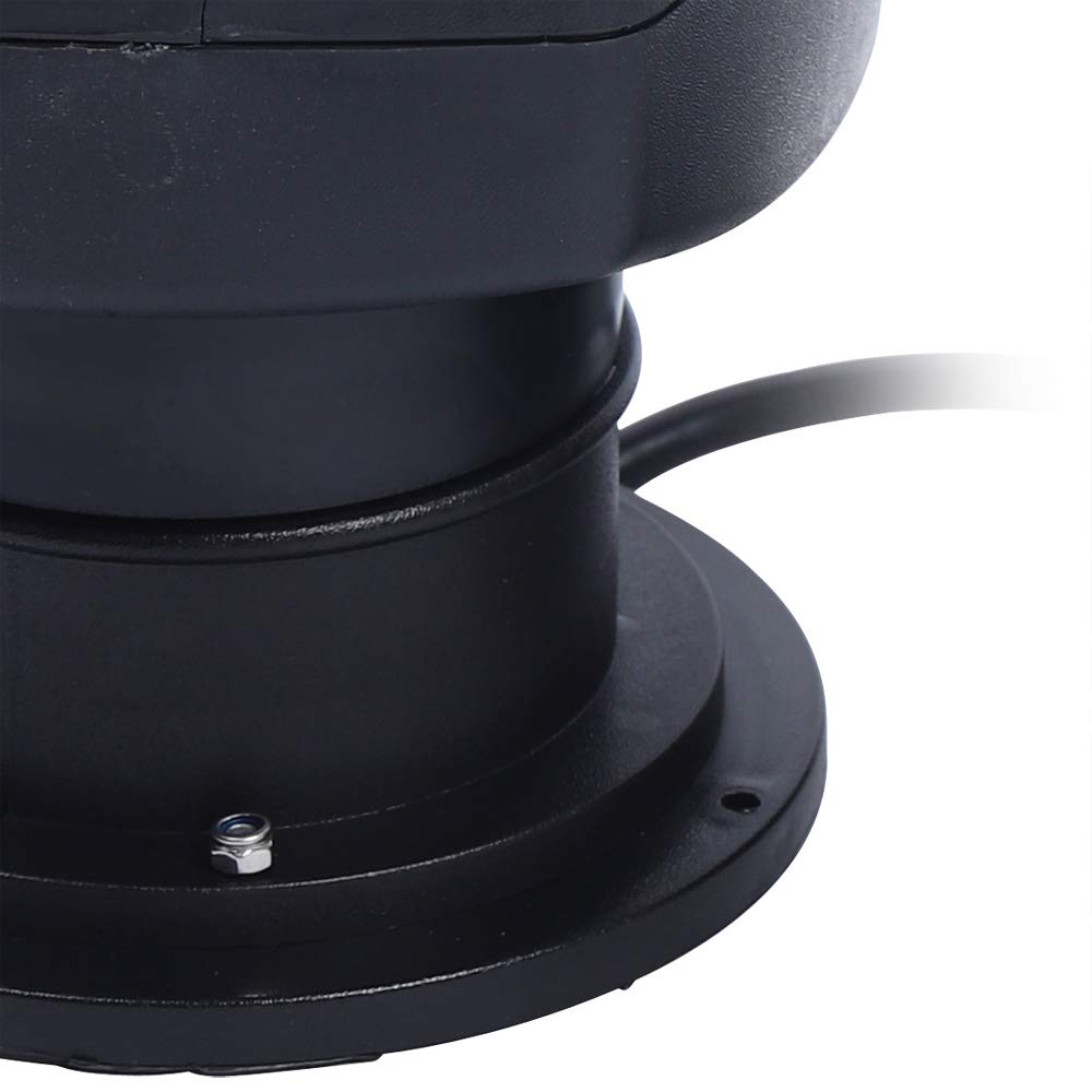12V 100W Marine Spotlight with Remote Control - Waterproof Halogen Search Light for Boats, Trucks & Cars - Perfect for Night Fishing, Offshore Navigation & Emergency Situations (Black)