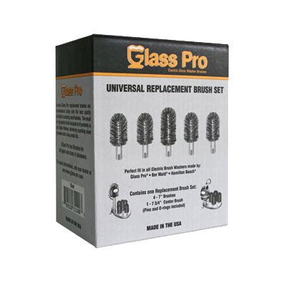 Glass Pro BSET Replacement Brush Set - Compatible with Various Glass Cleaning Tools | Perfect for Windows, Mirrors, and Shower Doors
