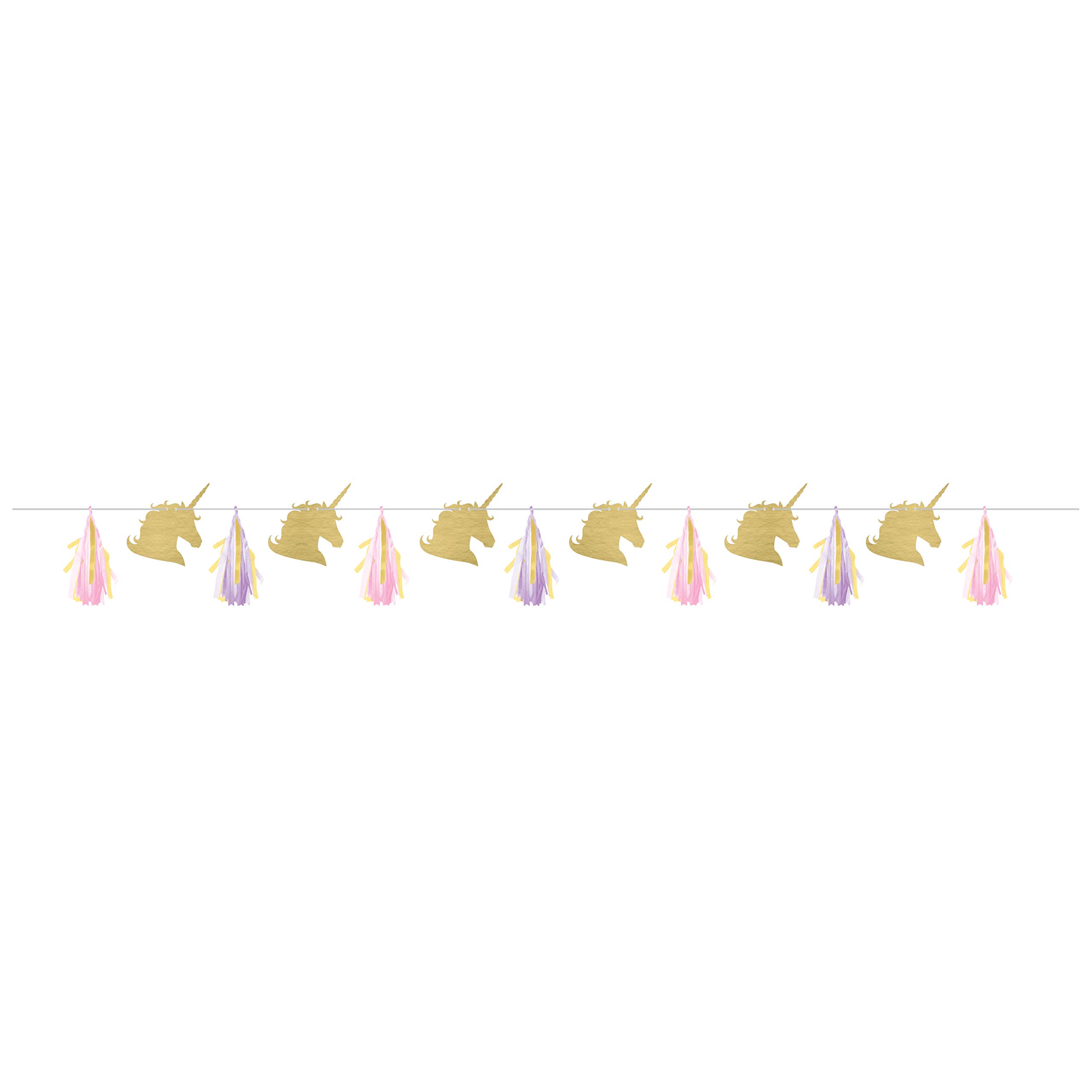 12 Pack Gold & Purple Birthday Tassel Garland Decorations - 78 Inch Party Streamers for Birthday Parties, Baby Showers & Special Events