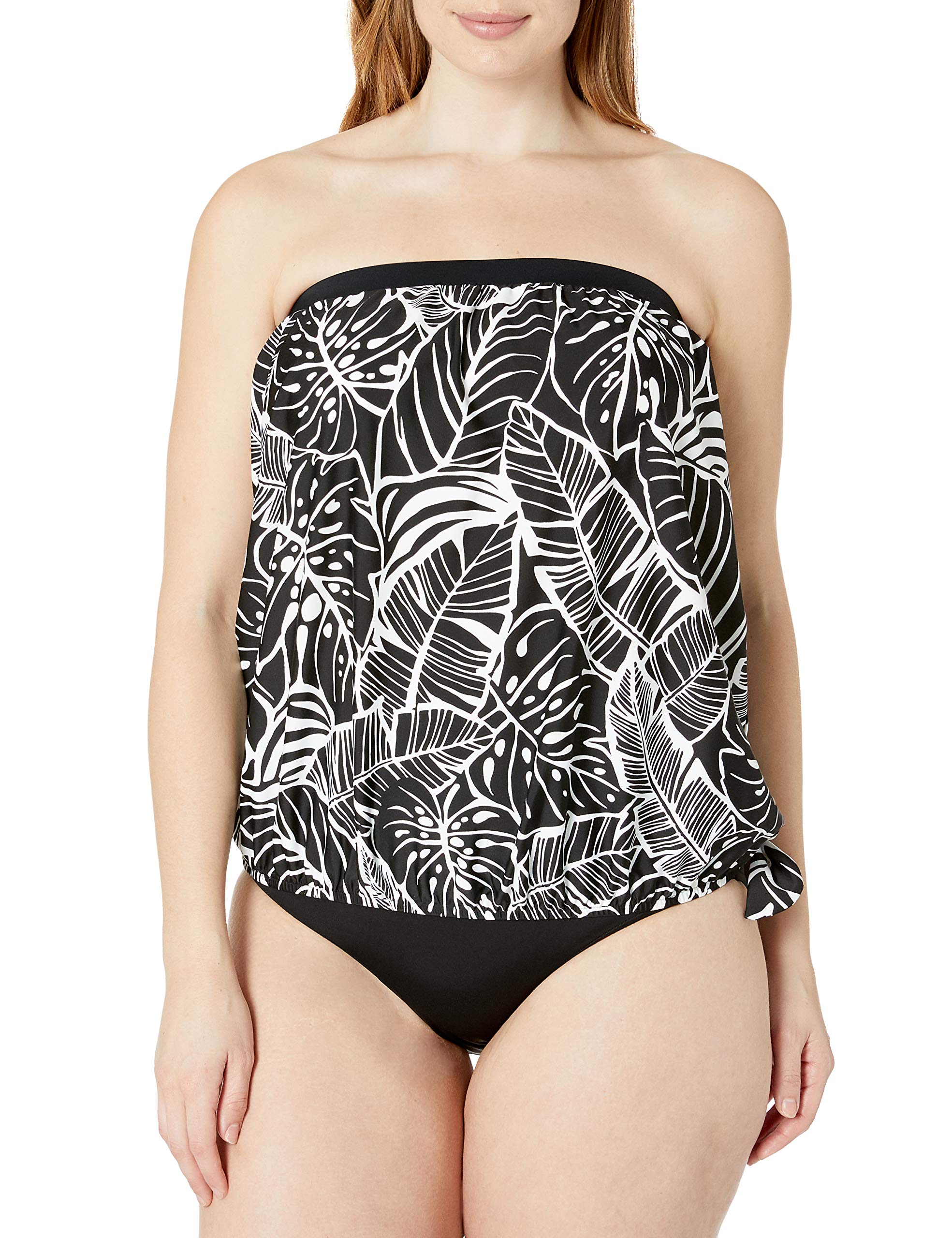 Maxine Of Hollywood Women's Bandeau Tankini Swimsuit Top - Comfortable Swimwear for Pool, Beach & Vacation | Flattering Fit for All Body Types