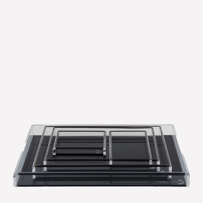 Alexandra Von Furstenberg Fearless Tray XS Black - Stylish Serving Tray for Home Decor, Dining & Entertaining