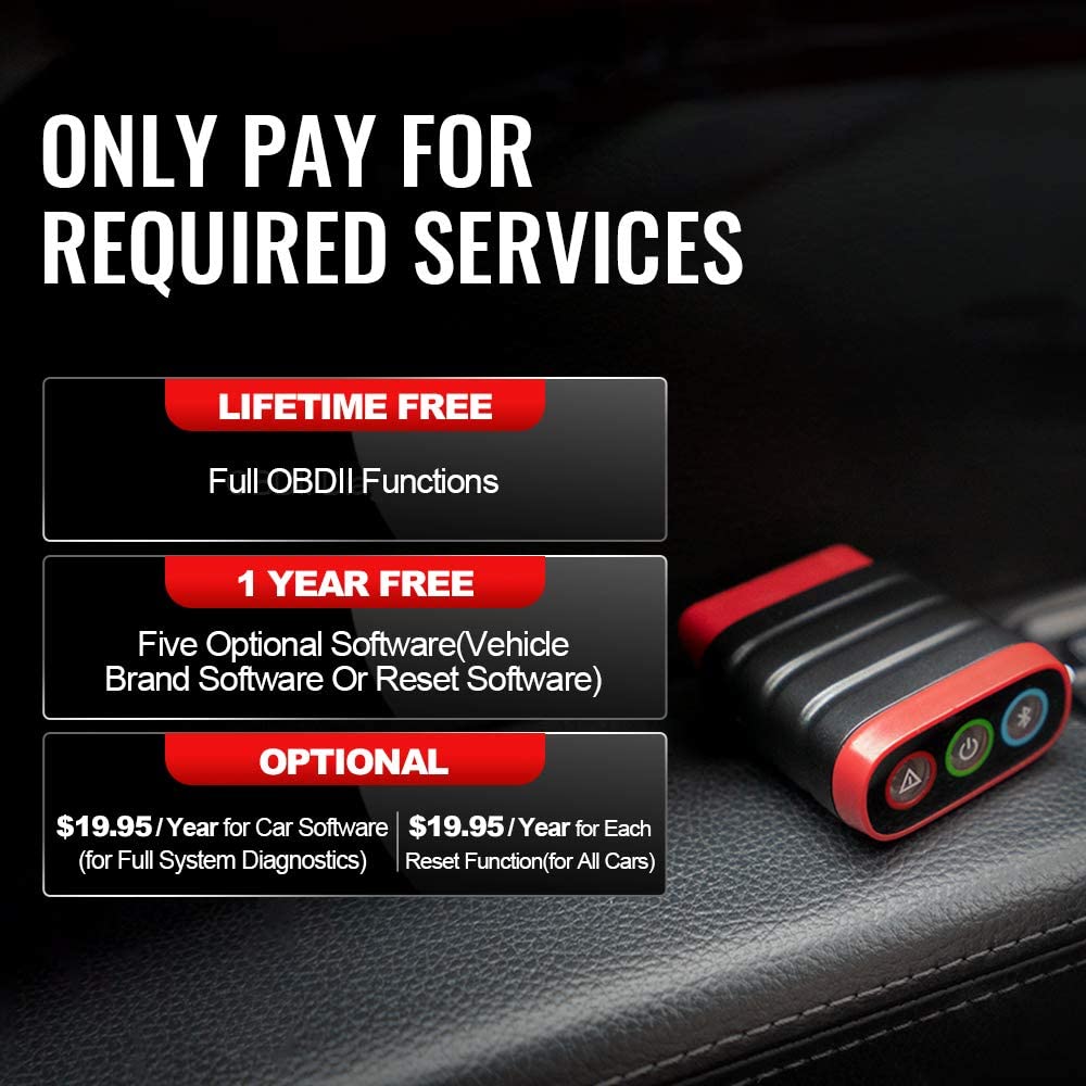 THINKDIAG MINI Bluetooth OBD2 Scanner Diagnostic Tool - Full System Car Code Reader for iOS & Android - Check Engine Light, Fault Codes & Live Data - Perfect for DIY Car Repairs & Professional Mechanics