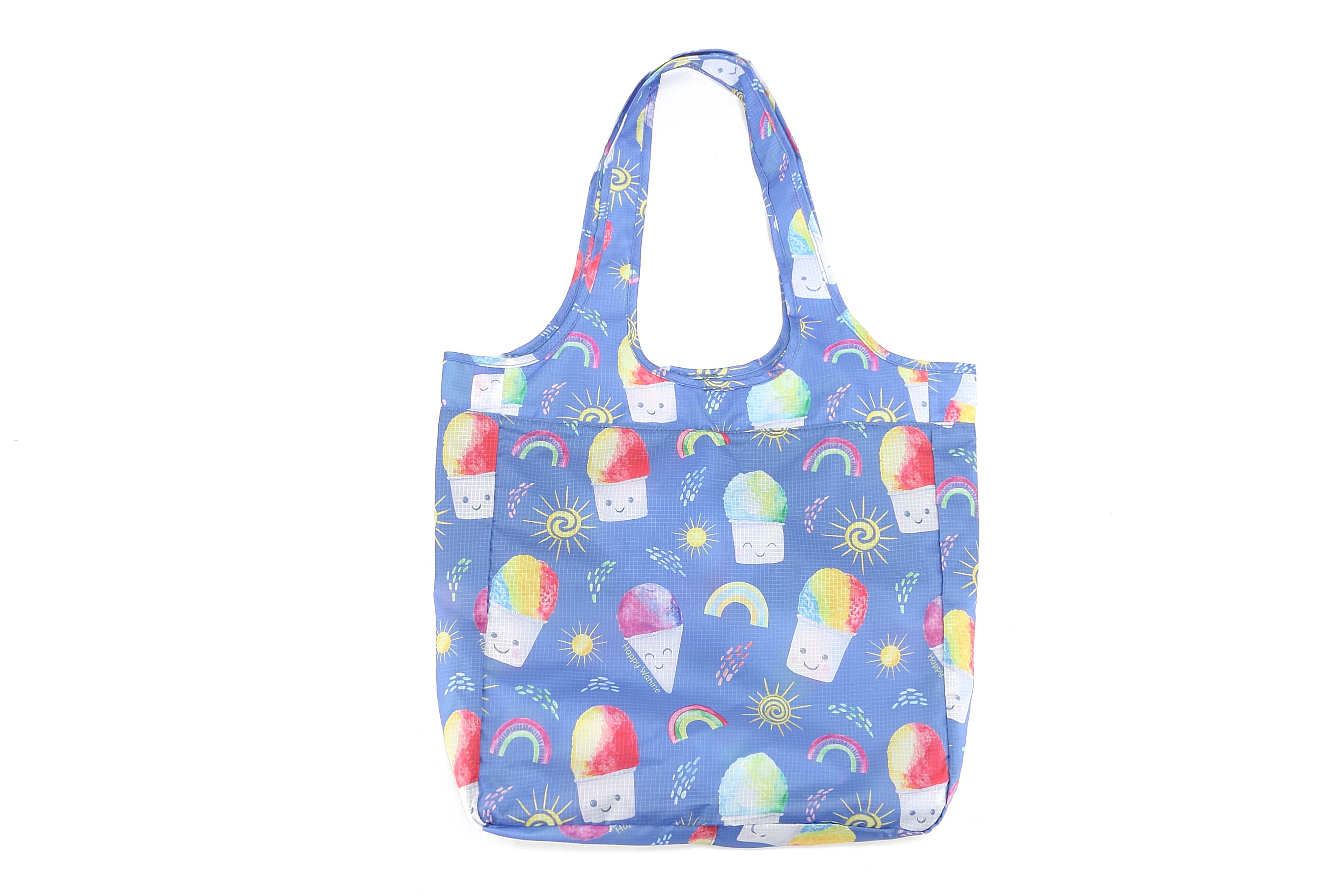 Foldable Tote Bag for Women - Lightweight & Waterproof - Perfect for Grocery Shopping, Beach, Travel & Work (Shave Ice Blue)