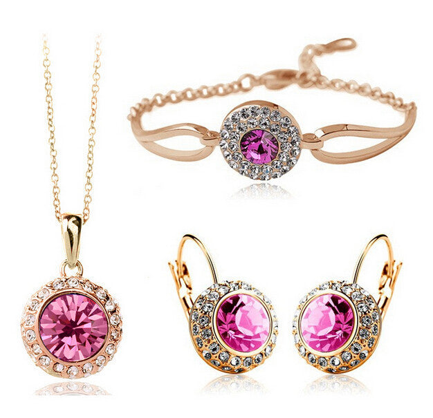 Elegant Jewelry Set for Women - Necklace, Earrings & Bracelet - Perfect for Parties, Weddings & Everyday Wear
