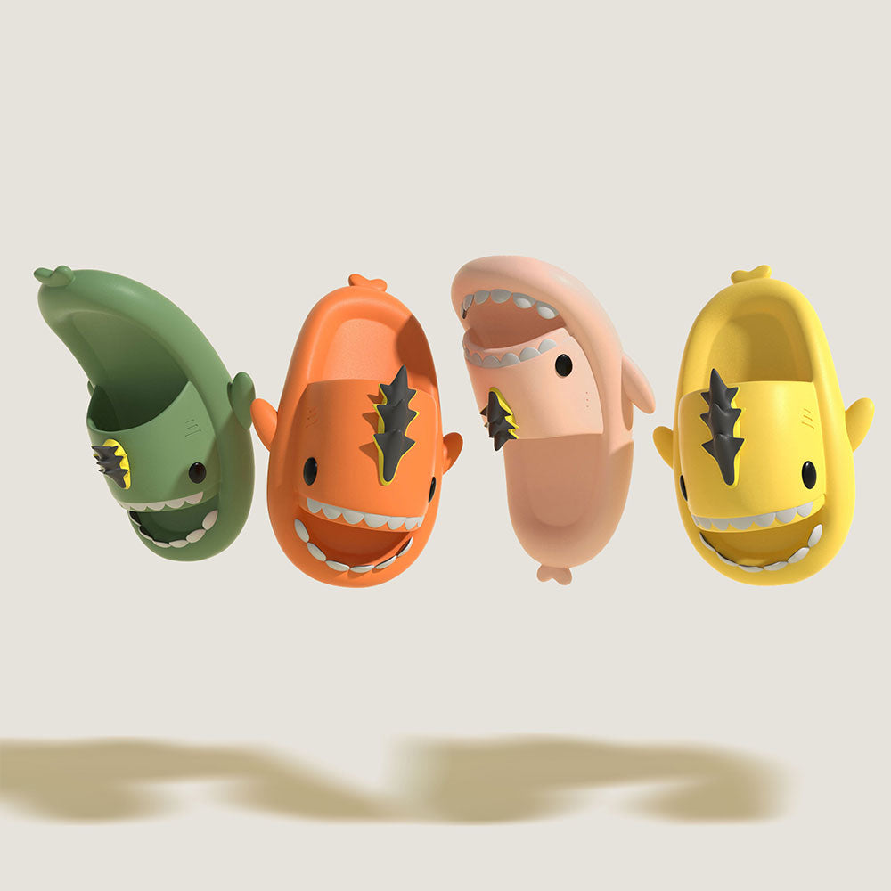 Sharkicks Basic Lightning Dragon Shark Slides - Comfortable & Stylish Unisex Slides for Men & Women - Perfect for Beach, Pool, Gym, and Casual Wear