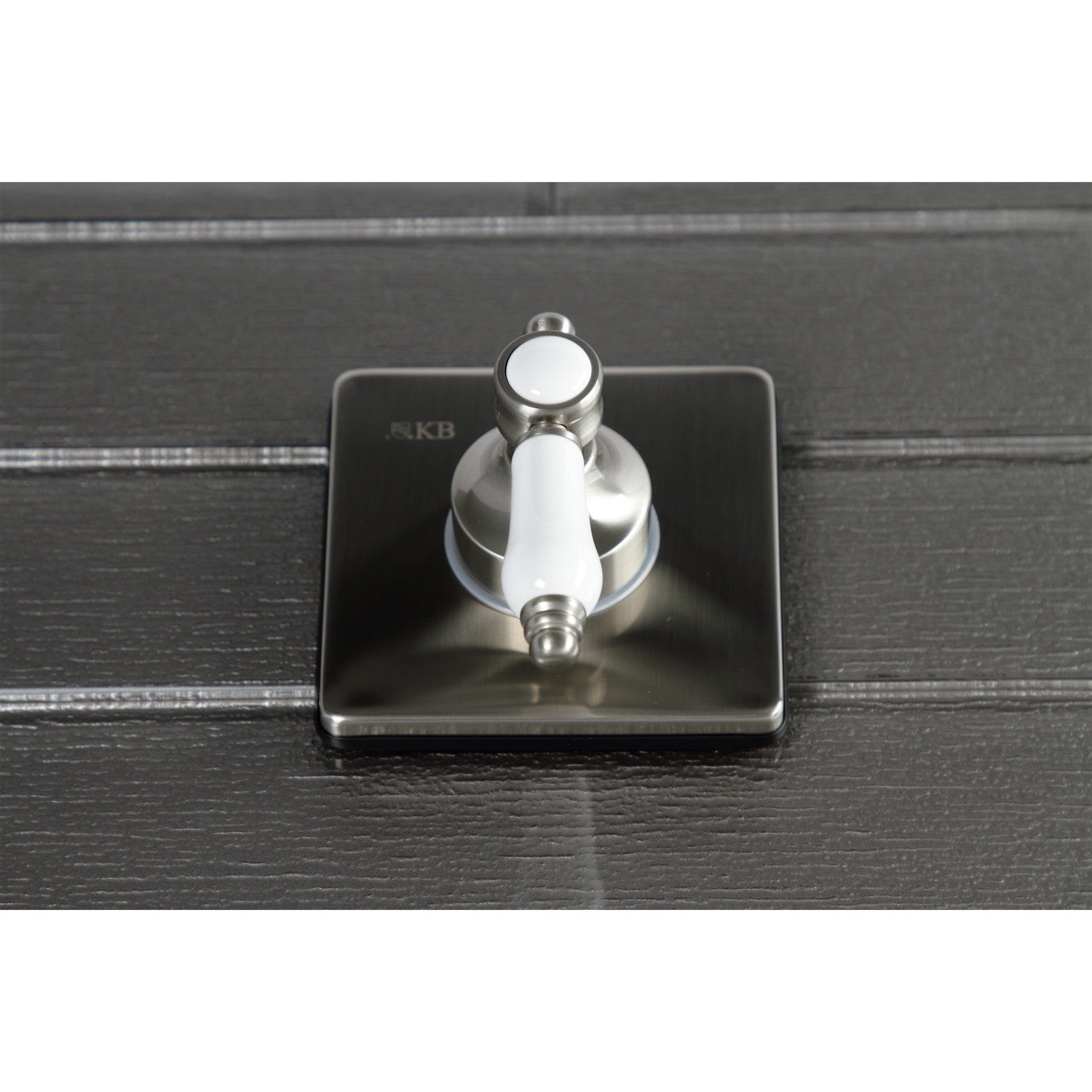 Bel Air KS3048BPL Single Handle 3-Way Diverter Valve with Square Trim Kit in Brushed Nickel Finish - Perfect for Bathroom & Shower Faucet Upgrades