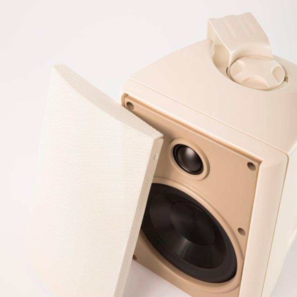 PROFICIENT AW525WHT 5.25 Inch White Weatherproof Indoor Outdoor Speakers - High Quality Sound for Patio, Garden, Poolside & Home Theater Systems