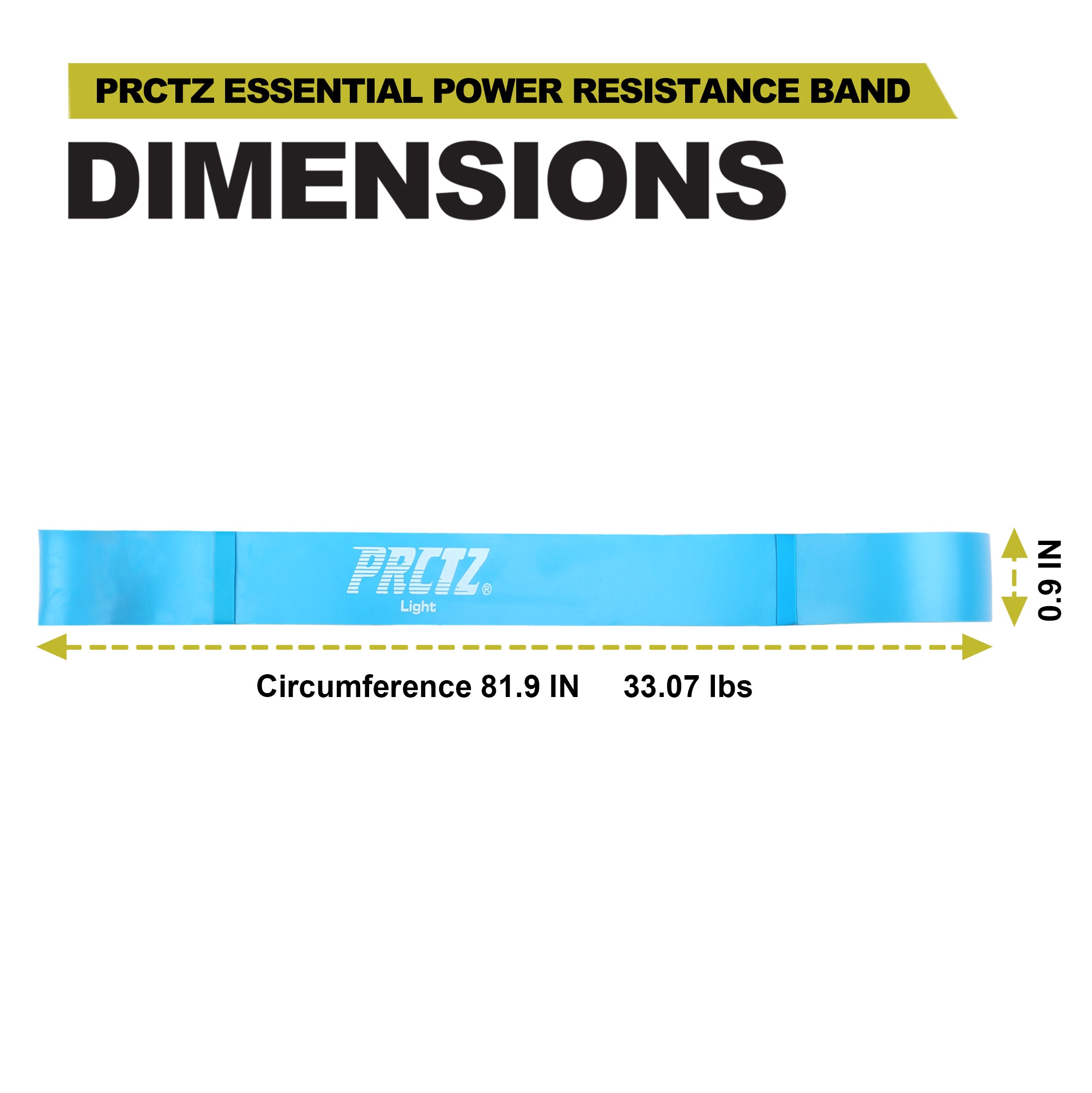 PRCTZ Resistance Bands for Strength Training - Light Tension Exercise Bands for Home Workouts, Yoga, Pilates & Physical Therapy - Perfect for Fitness, Stretching & Muscle Recovery