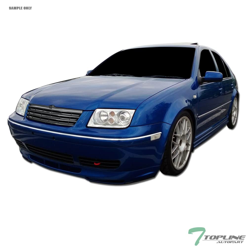 1999-2005 VW Jetta/Bora MK4 Glossy Black Front Bumper Grille Replacement - Horizontal Style for Enhanced Vehicle Appearance & Protection - Perfect for Car Upgrades, Restoration Projects, and Daily Driving