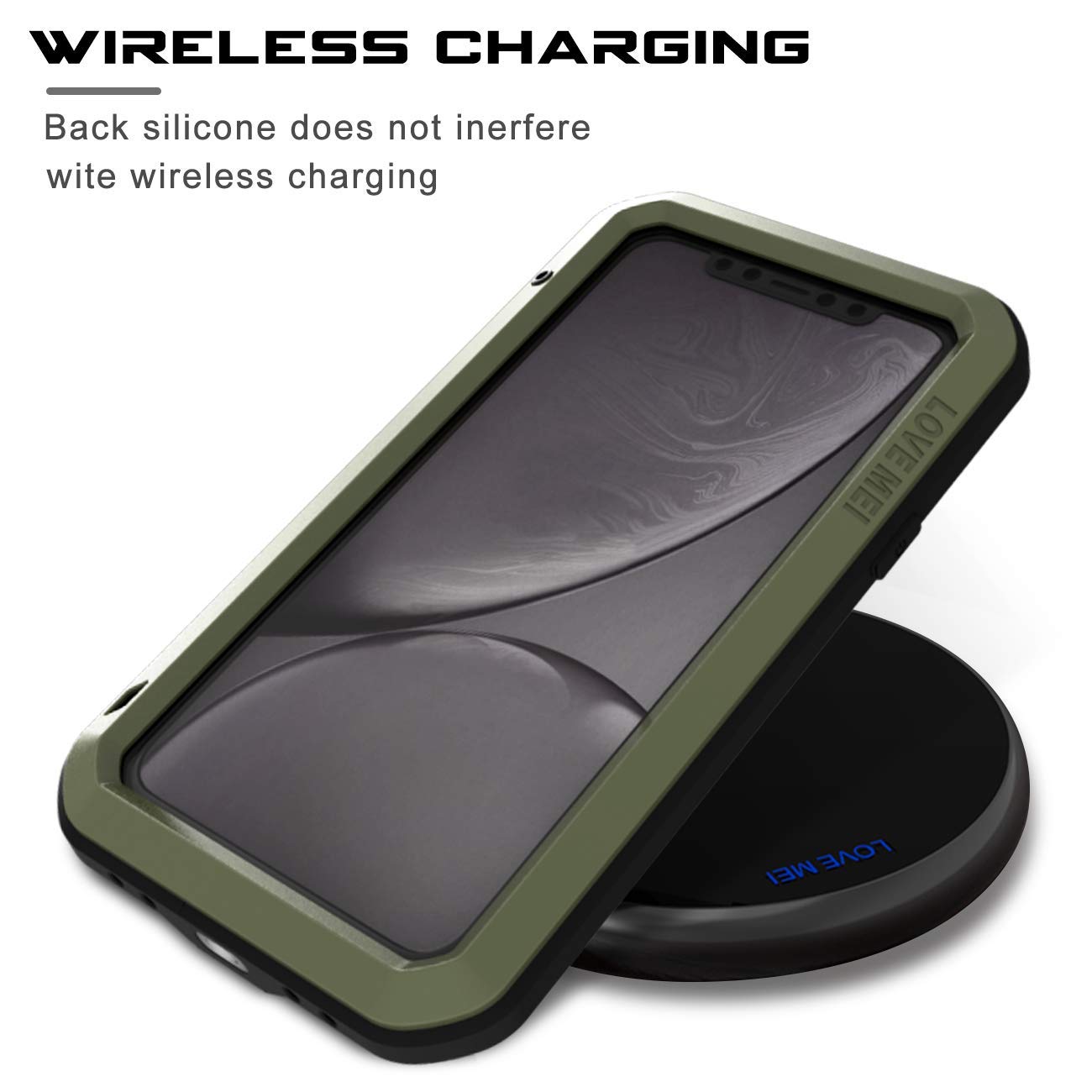 Bpowe Shockproof Silicone Aluminum Case for iPhone 11 Pro Max (6.5