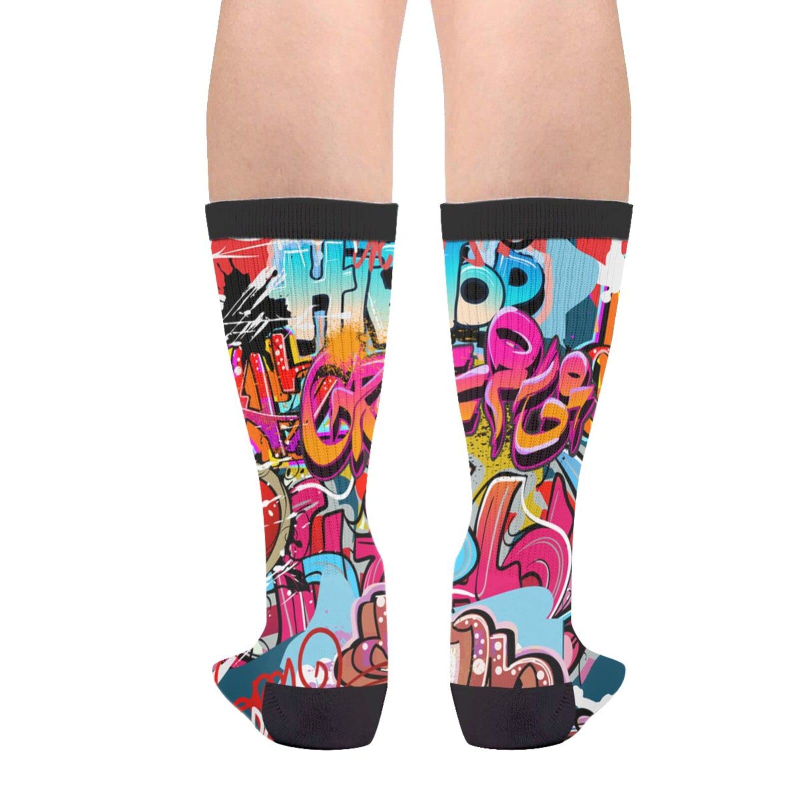 Funny Crazy Novelty Crew Tube Socks for Men & Women - Casual Athletic Sport Dress Socks - Perfect for Gifts, Cosplay, and Everyday Wear