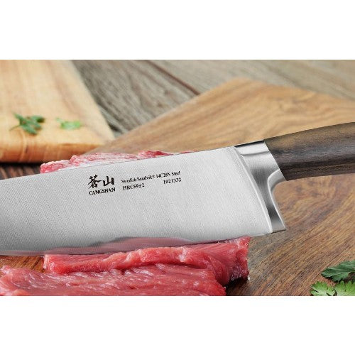 Cangshan 1021356 TA Series 2-Piece Knife Block Set with Walnut Handle - Premium Kitchen Knives for Home Chefs & Cooking Enthusiasts - Perfect for Slicing, Dicing & Food Preparation