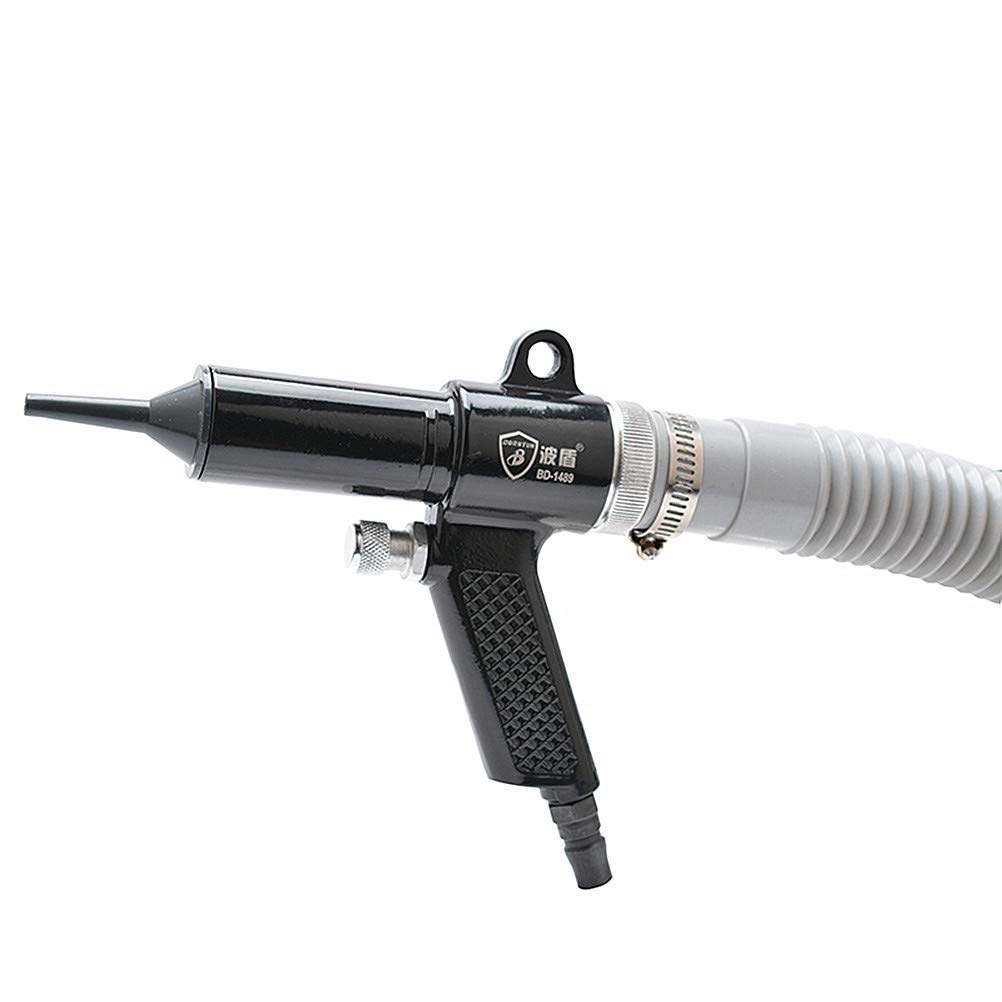 2-in-1 Air Suction Vacuum Blow Gun Kit with 1/4 Inch Nozzle - Professional Auto Detailing & Workshop Cleaning Tool (Black) - Perfect for Dust Removal, Car Detailing, and Industrial Maintenance