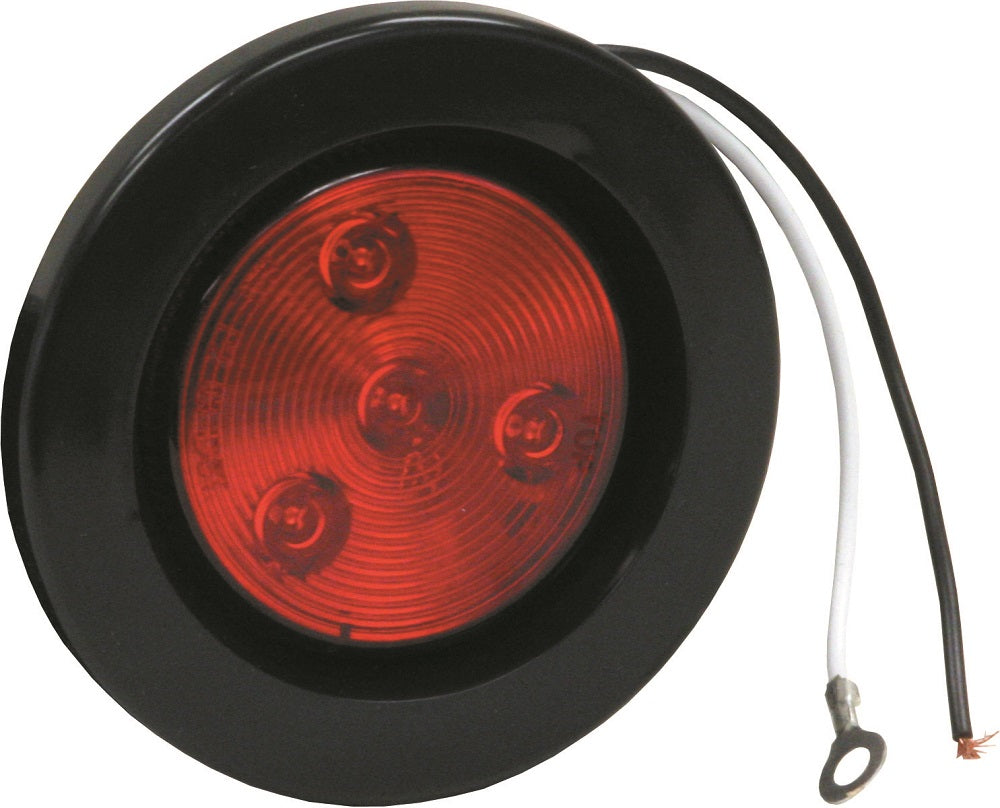 2.5 Inch Round Red LED Marker Light - 4 Bright LEDs for Cars, Trucks, Boats & Emergency Vehicles - High Visibility Safety Light for Night Driving, Roadside Emergencies & Vehicle Marking