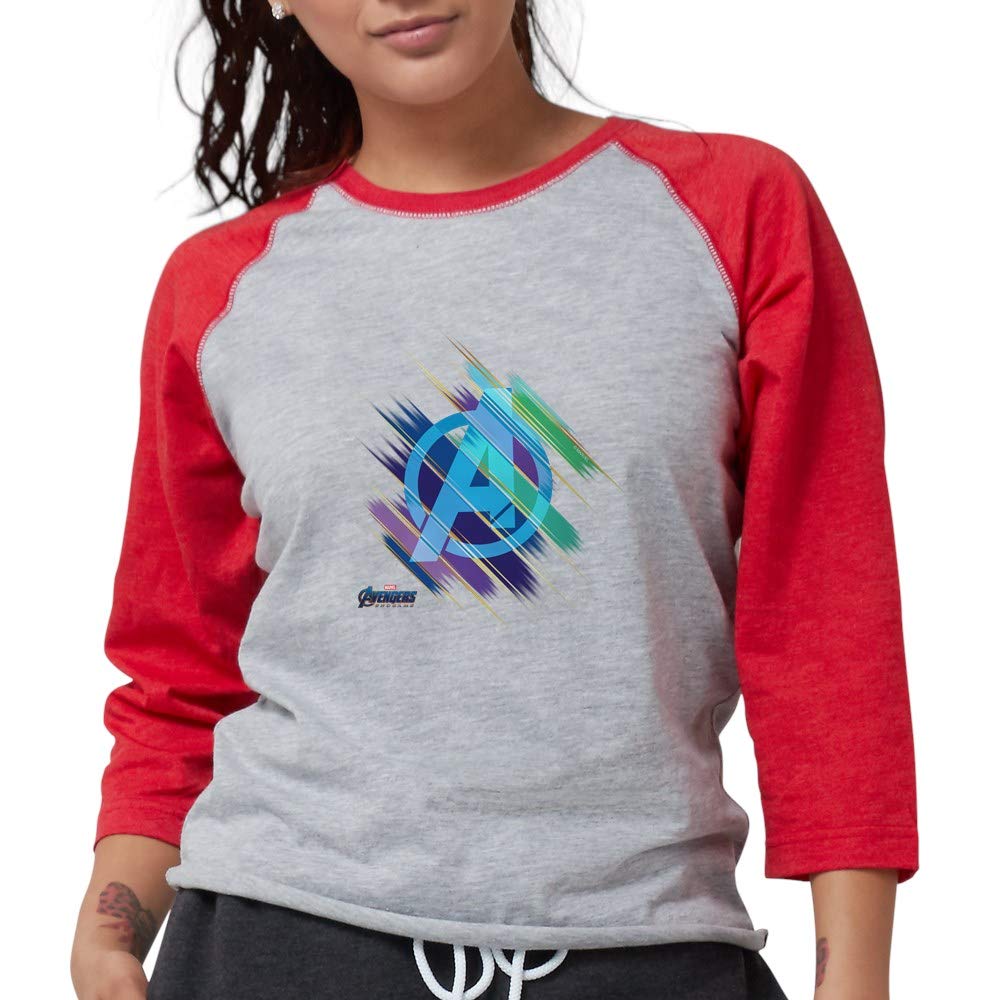 Avengers Endgame Logo Women's Baseball Tee - Marvel Superhero Graphic T-Shirt for Casual Wear & Fan Gifts | Perfect for Movie Nights, Cosplay & Everyday Outfits