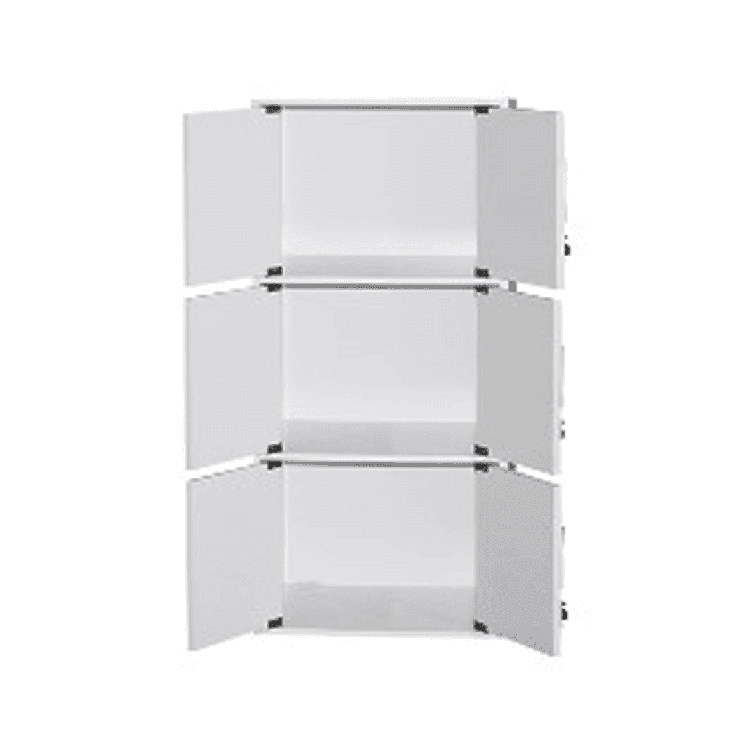 Koen II 3-Tier Storage Cabinet - Organizer for Home, Office, Closet & Bathroom - Space Saving Shelf Unit for Books, Toys, Clothes & More