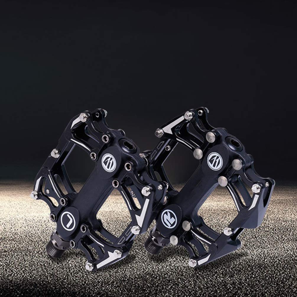 BESPORTBLE Universal Bike Pedals - MTB & Road Bike Pedal Replacement with Cleats, Platform Pedals for Mountain & Cycling Shoes - Ideal for Commuting, Trail Riding & Road Biking
