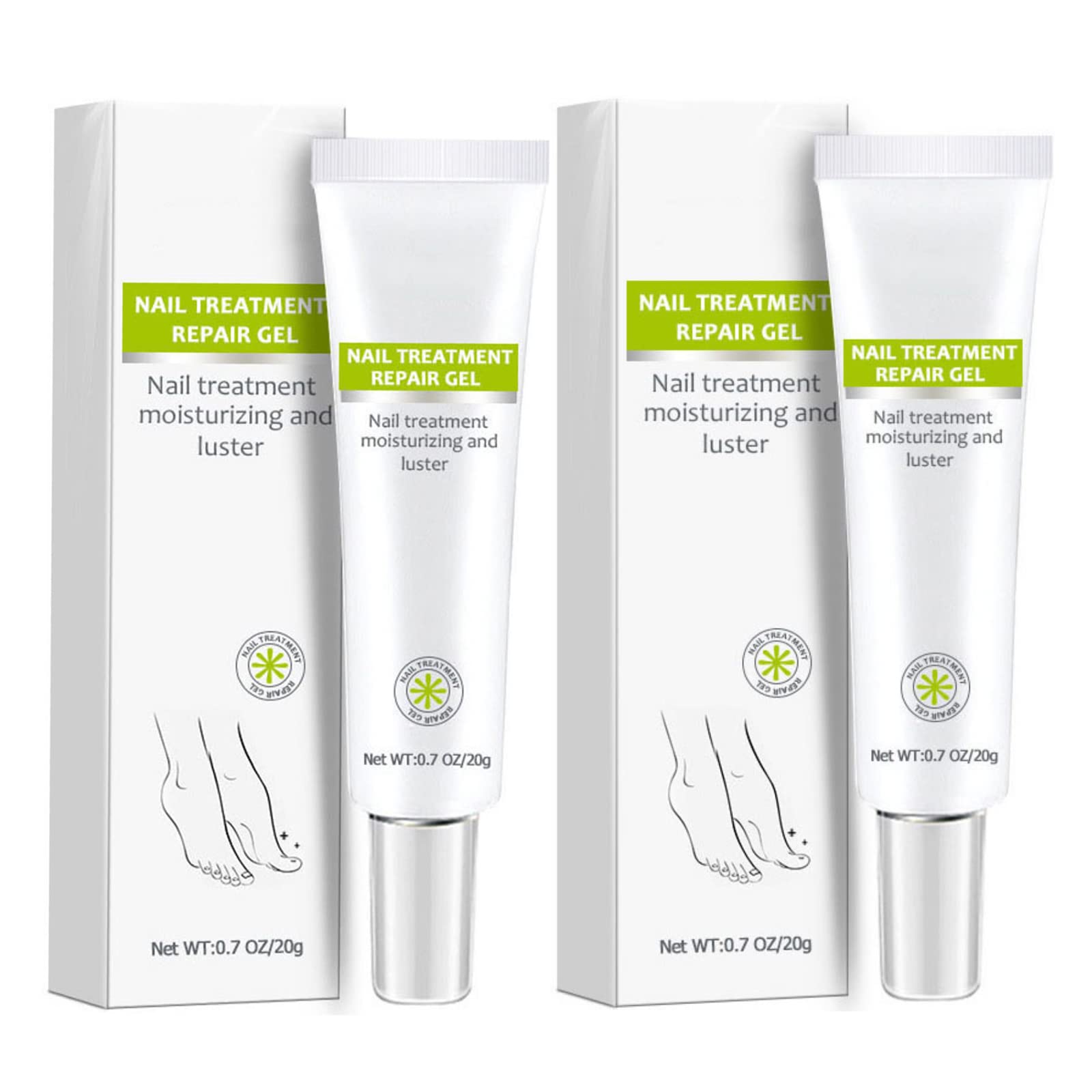 2PCS Nail Repair Gel for Fungal & Damaged Nails - Toenail Treatment & Care - Fast Results in 7 Days - Strengthens & Restores Nails - Perfect for Pedicures, Manicures & At-Home Nail Care