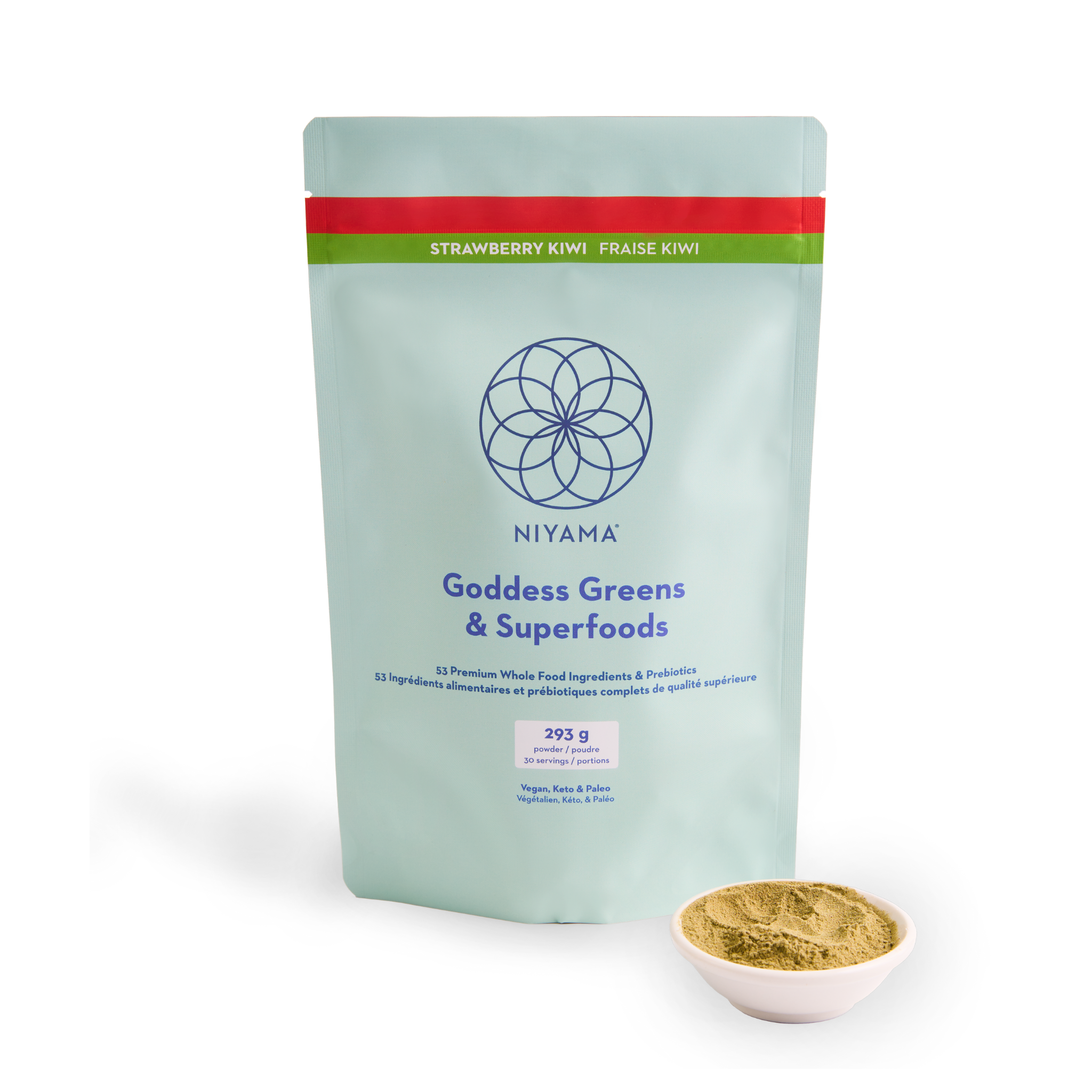Organic Goddess Greens & Superfoods Powder - Strawberry Kiwi Flavor | Antioxidant Rich Superfood Blend for Smoothies, Juices & Healthy Drinks | Vegan, Gluten-Free & Non-GMO | Perfect for Post-Workout Recovery & Daily Wellness