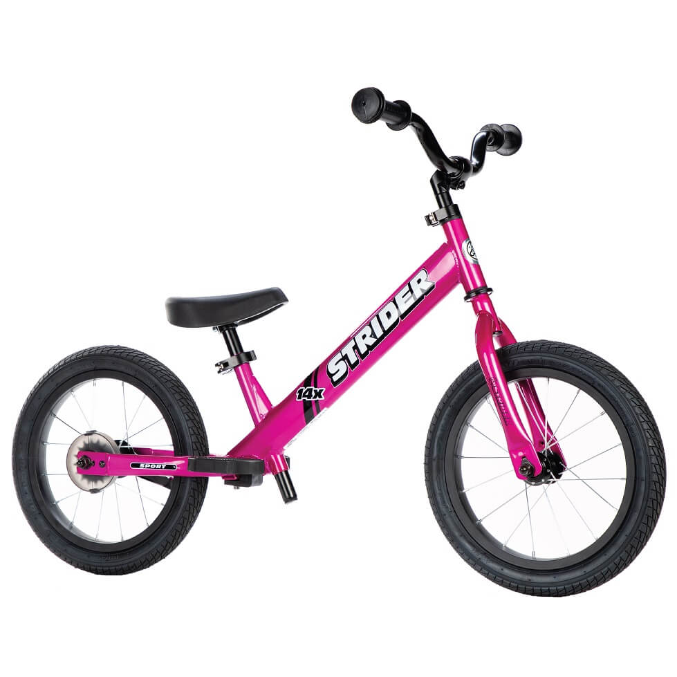 Strider 14x Sport Balance Bike for Kids Ages 3-7 | Lightweight Aluminum Frame | No Pedal Training Bike | Perfect for Learning to Ride & Outdoor Play