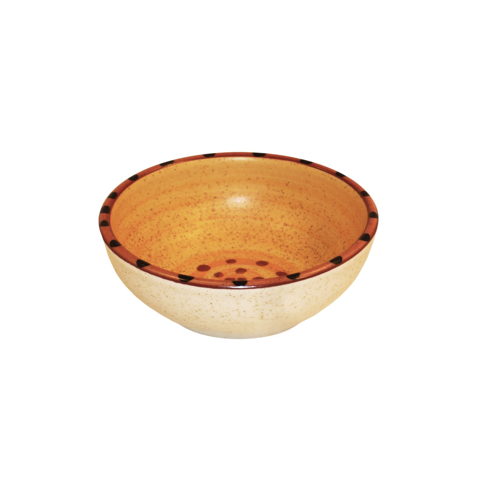 4-Piece Ceramic Cereal Bowl Set in Brown & Burnt Orange | Aurora Collection | Perfect for Breakfast, Snacks, and Soup Serving