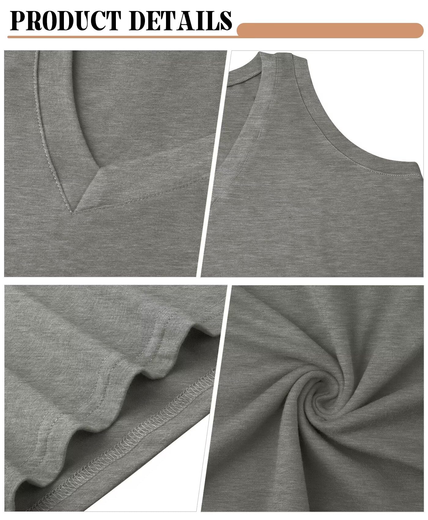 KKJ 2 Pack Women's V Neck Sleeveless Tank Tops - Loose Fit Summer Casual Shirts for Beach, Vacation & Cruise Outfits | Trendy 2025 Fashion | Perfect for Travel, Poolside & Everyday Wear