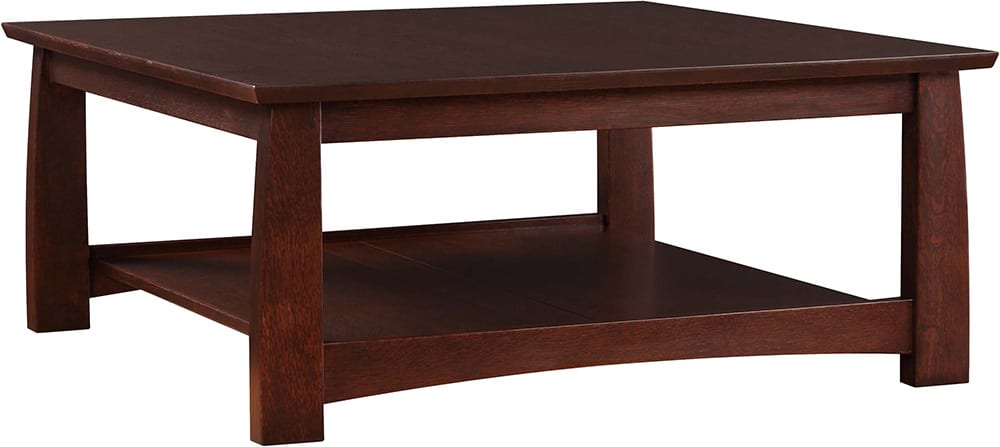 Highlands Square Cocktail Table - Modern Coffee Table for Living Room, Lounge & Patio - Sturdy Wooden Side Table with Storage Shelf - Perfect for Small Spaces, Apartments & Home Decor