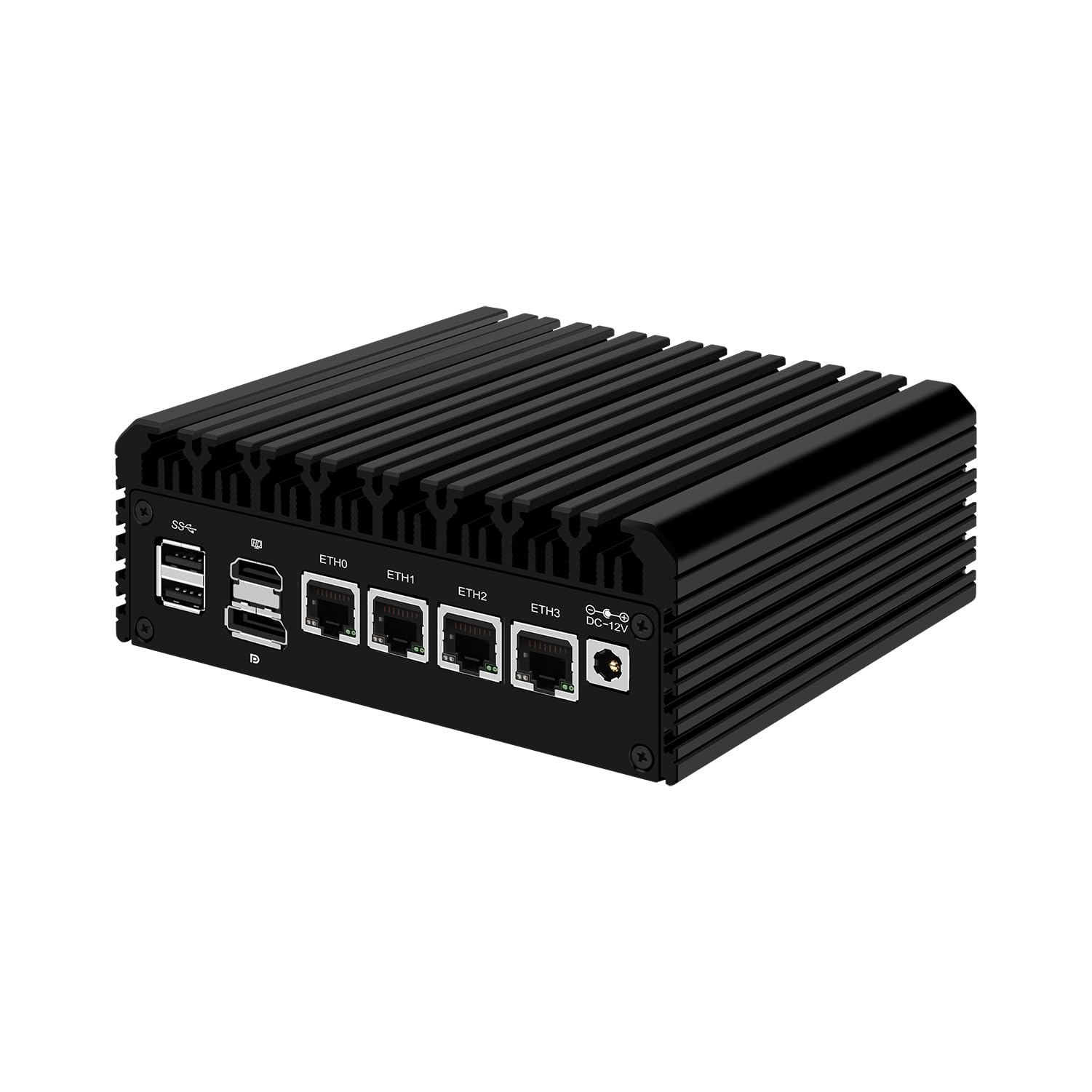 HUNSN Mini PC Firewall Appliance with Intel N5105, 4GB RAM, 128GB SSD - OPNsense VPN Router, 4x 2.5GbE LAN Ports, WiFi 6, AES-NI Encryption for Home & Small Business Network Security
