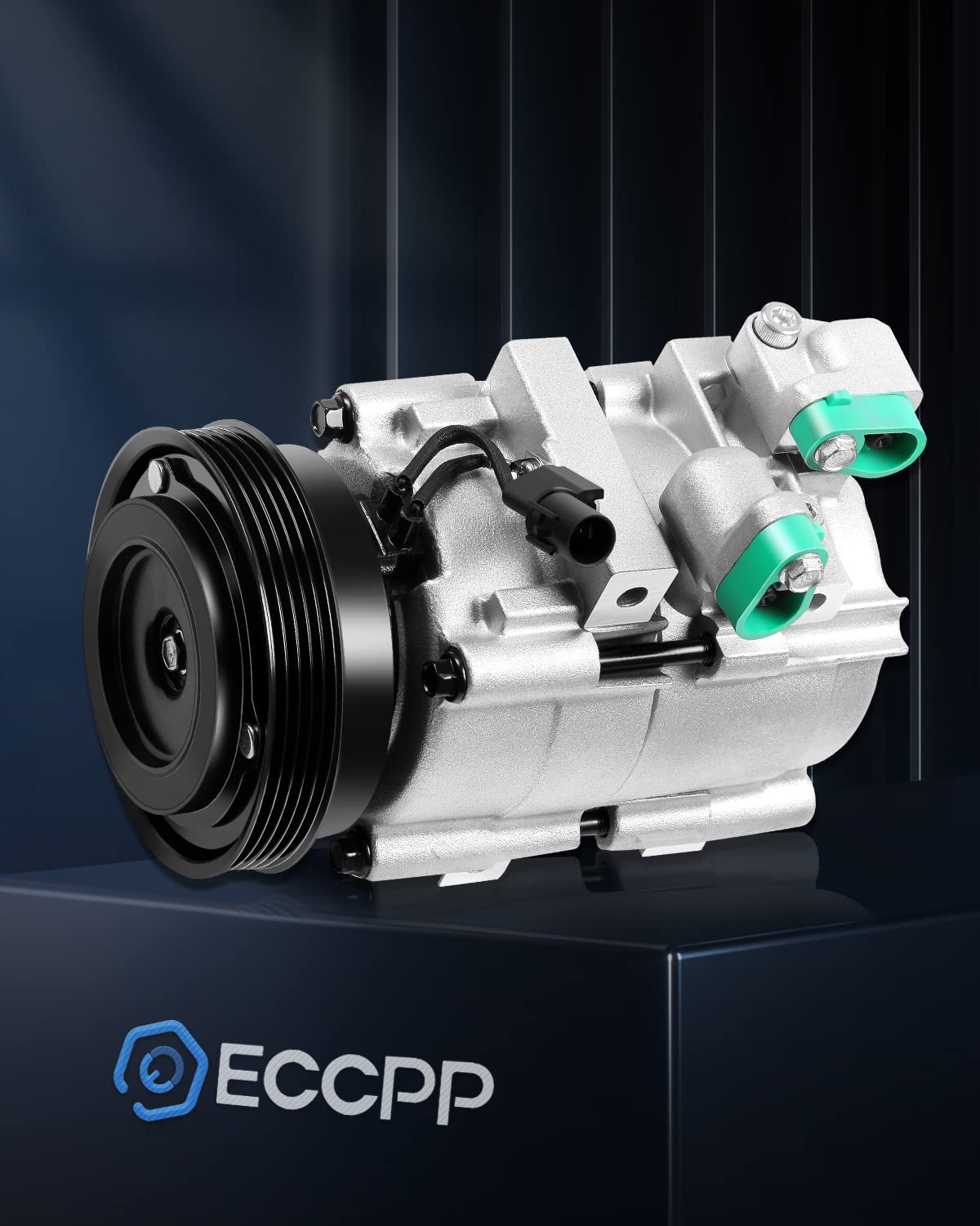 ECCPP AC Compressor with Clutch for 1999-2006 Hyundai Santa Fe & Kia Magentis Optima 2.4L - Replacement Air Conditioning Compressor for Smooth Cooling Performance | Perfect for Summer Road Trips and Daily Commutes