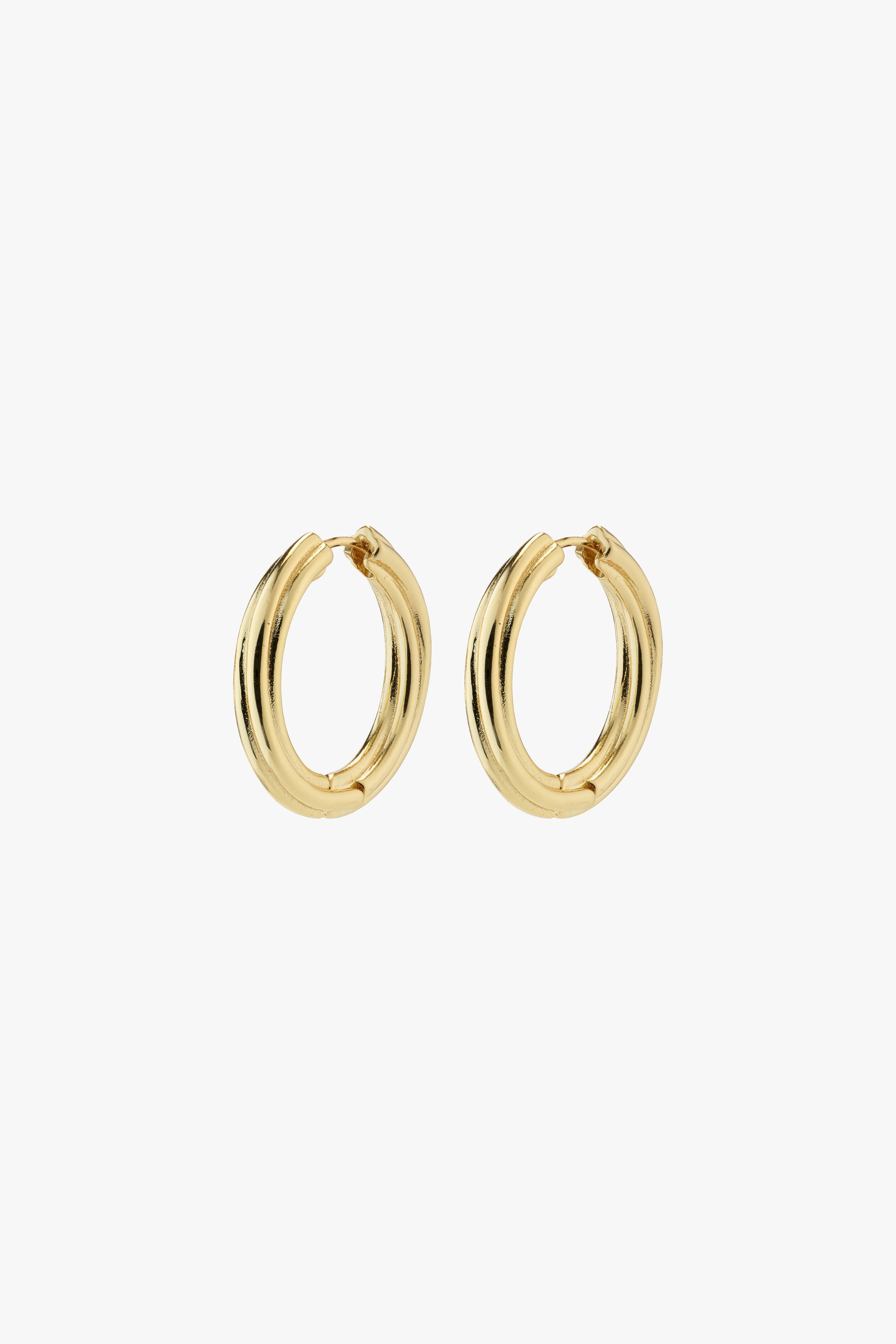 Edea Hoops Recycled Gold Plated EOL Earrings for Women - Sustainable Fashion Jewelry Gift for Her - Perfect for Parties, Weddings & Everyday Wear