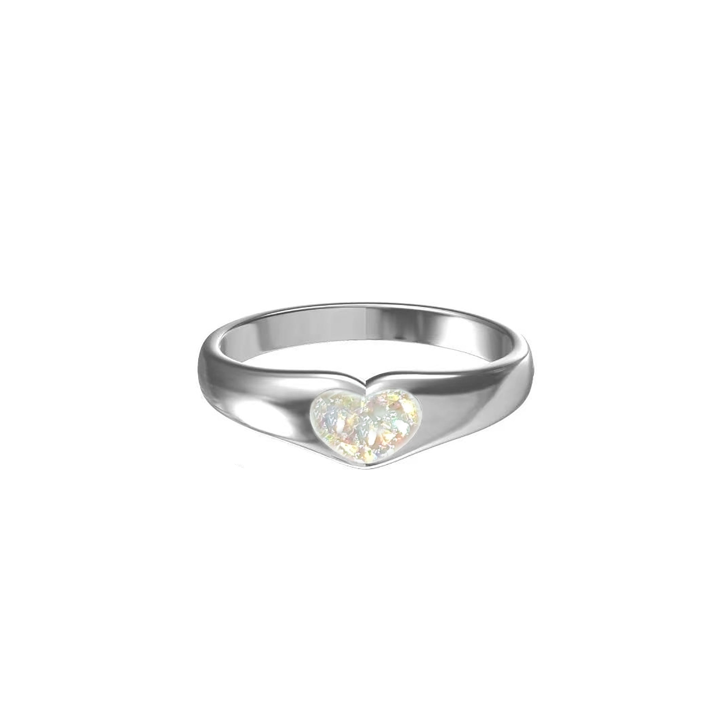 Eternal Heart Ashes Ring - Memorial Jewelry for Loved Ones | Perfect for Remembrance, Sympathy Gifts & Funeral Keepsakes