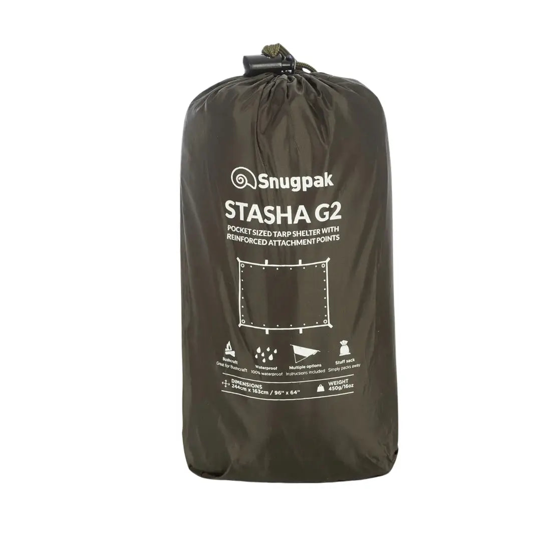 Snugpak Stasha G2 Waterproof Camping Tarp - Lightweight & Compact Shelter for Backpacking, Hiking, and Outdoor Adventures