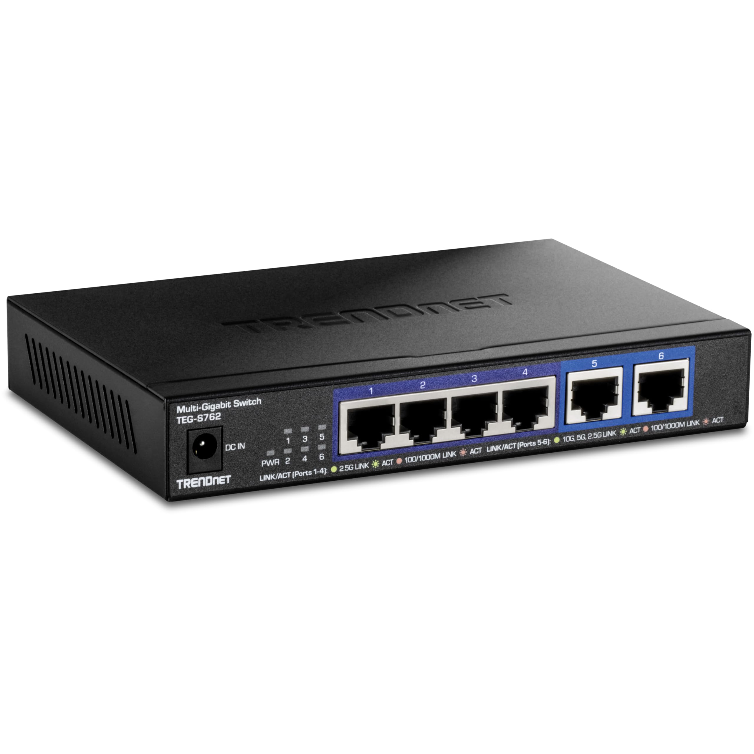TRENDnet 6-Port 10G Ethernet Switch with 4 x 2.5G & 2 x 10G RJ-45 Ports | 60Gbps Switching Capacity | Wall Mountable | Lifetime Warranty | Ideal for Home Office, Gaming & Small Business Networks