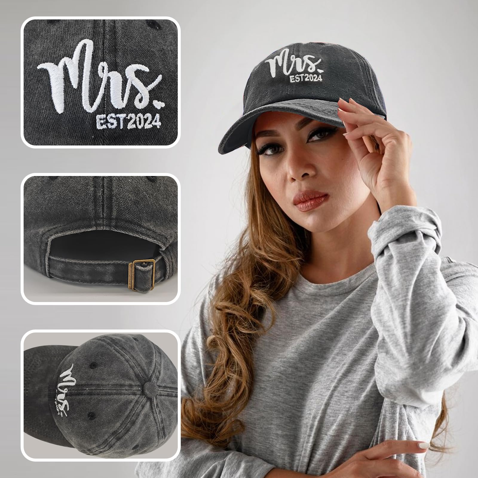 Mr and Mrs Hats - Wedding Gifts for Couples, Engagement & Anniversary Presents, Newlywed Honeymoon Accessories - Perfect for Bridal Showers, Couples Getaways & Romantic Vacations