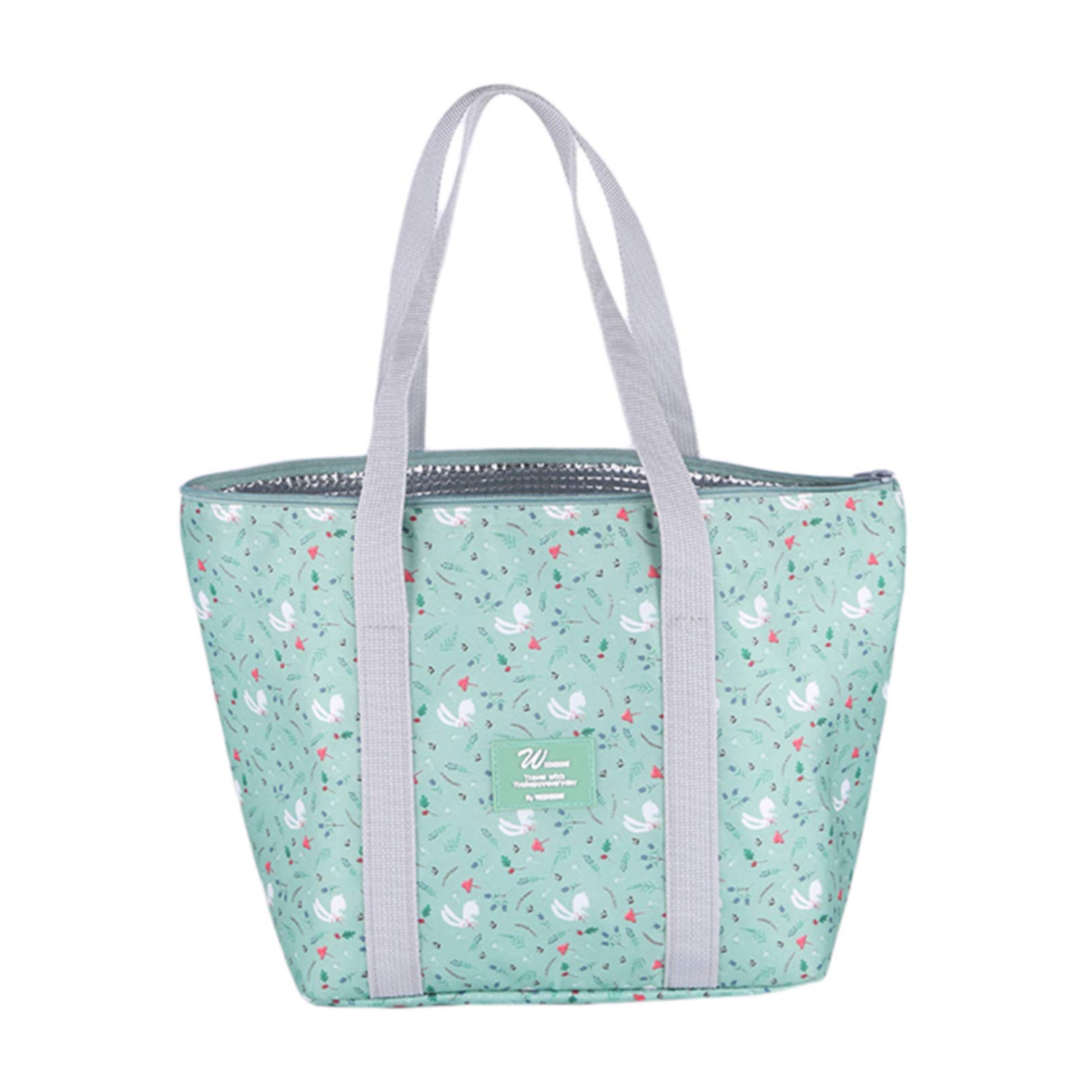 LoveAloe Insulated Lunch Bag - Reusable & Durable Lunch Tote for Men, Women & Kids | Eco-Friendly Food Container for Work, School & Picnics | Green