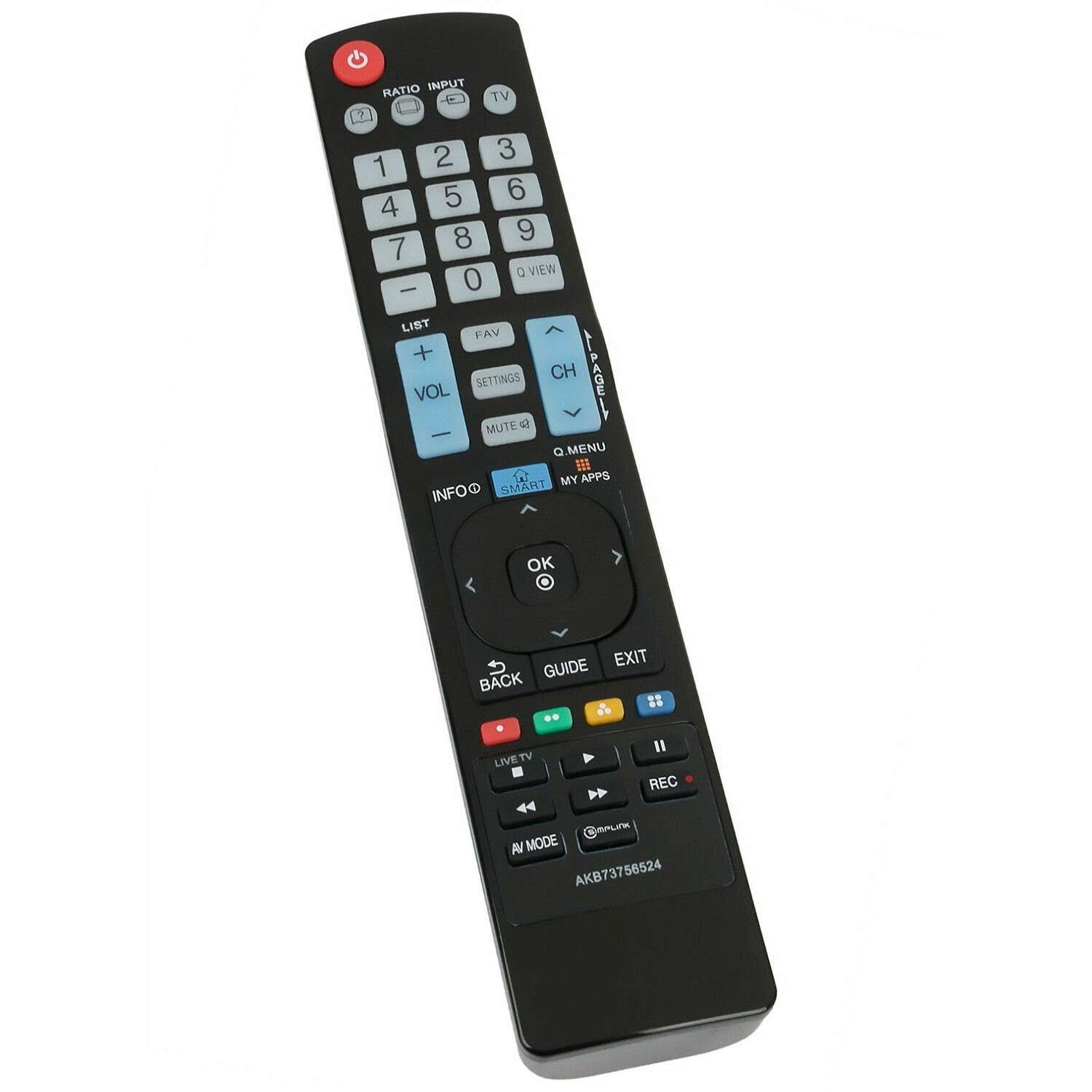 AKB72914212 Universal TV Remote Control Compatible with LG HDTV, LED, LCD & Smart TVs - Replacement for Living Room, Bedroom & Home Theater Use