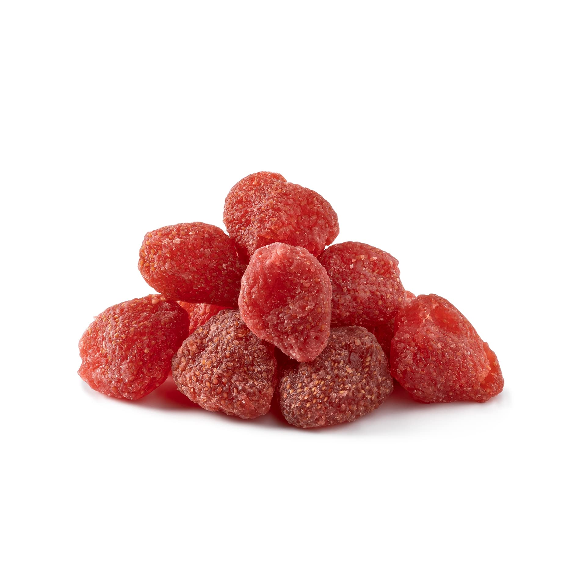 Sweet & Dehydrated Whole Candied Strawberries - Non-GMO Dried Fruit Snacks in Resealable Bag (2 LBS) - Perfect for Baking, Trail Mix & Healthy Snacking