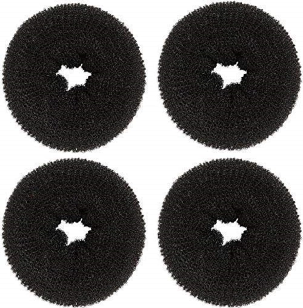 ZAUKY 4-Piece Bun Maker Hair Donut Set for Perfect Hair Buns - Great for Updos, Ponytails, and Everyday Hairstyles