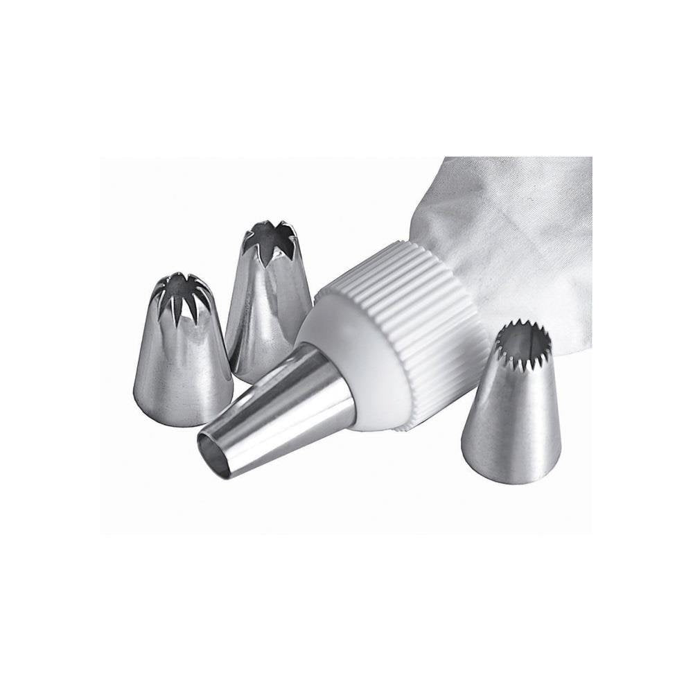 Jamie Oliver Icing Bag with Tips Set - 10 Pcs Professional Piping Bags for Cake Decorating, Baking, and Cupcake Frosting - Perfect for Home Bakers and Pastry Chefs