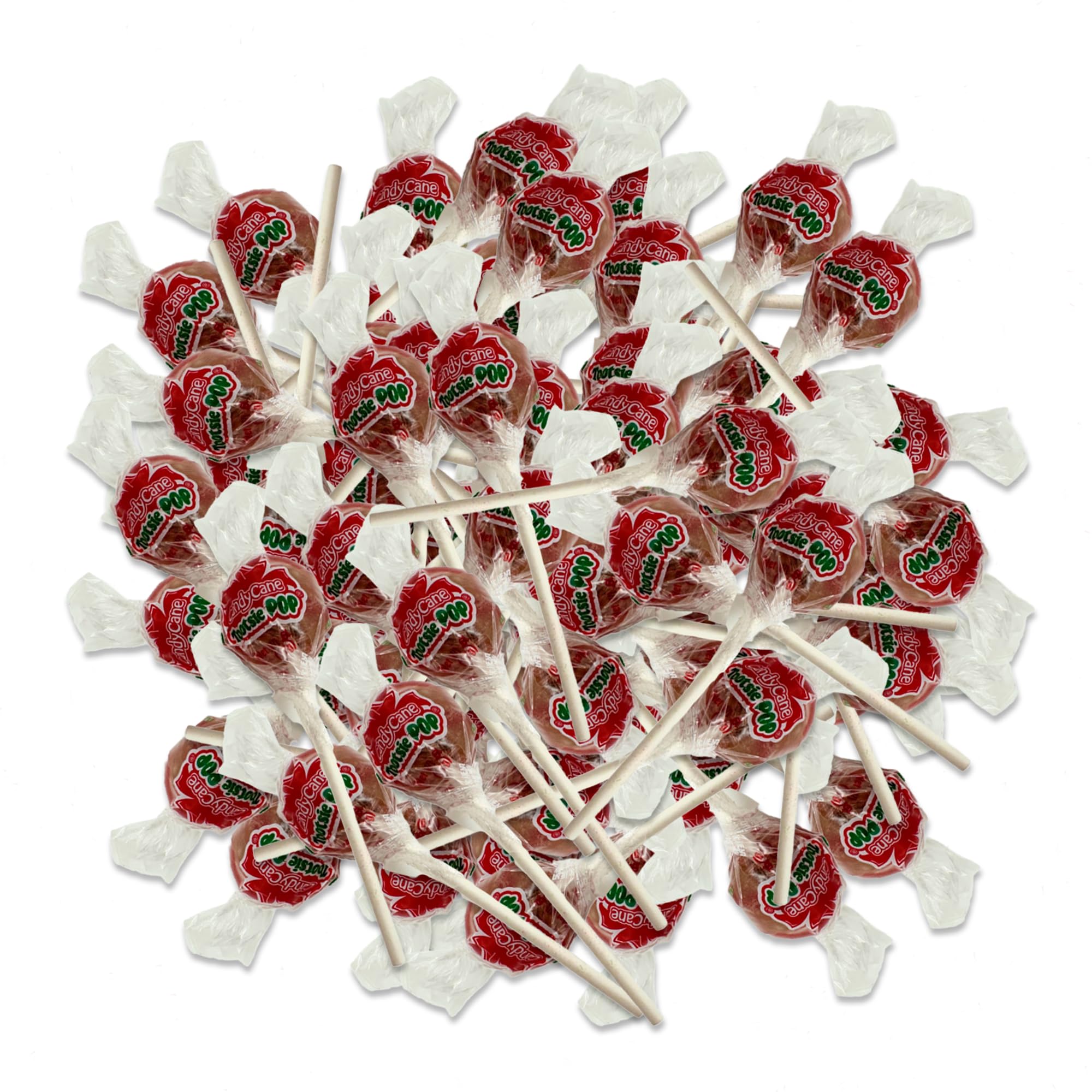 60 Pack Christmas Candy Cane Lollipops - Individually Wrapped Bulk Holiday Suckers for Stocking Stuffers, Party Favors & Christmas Decorations