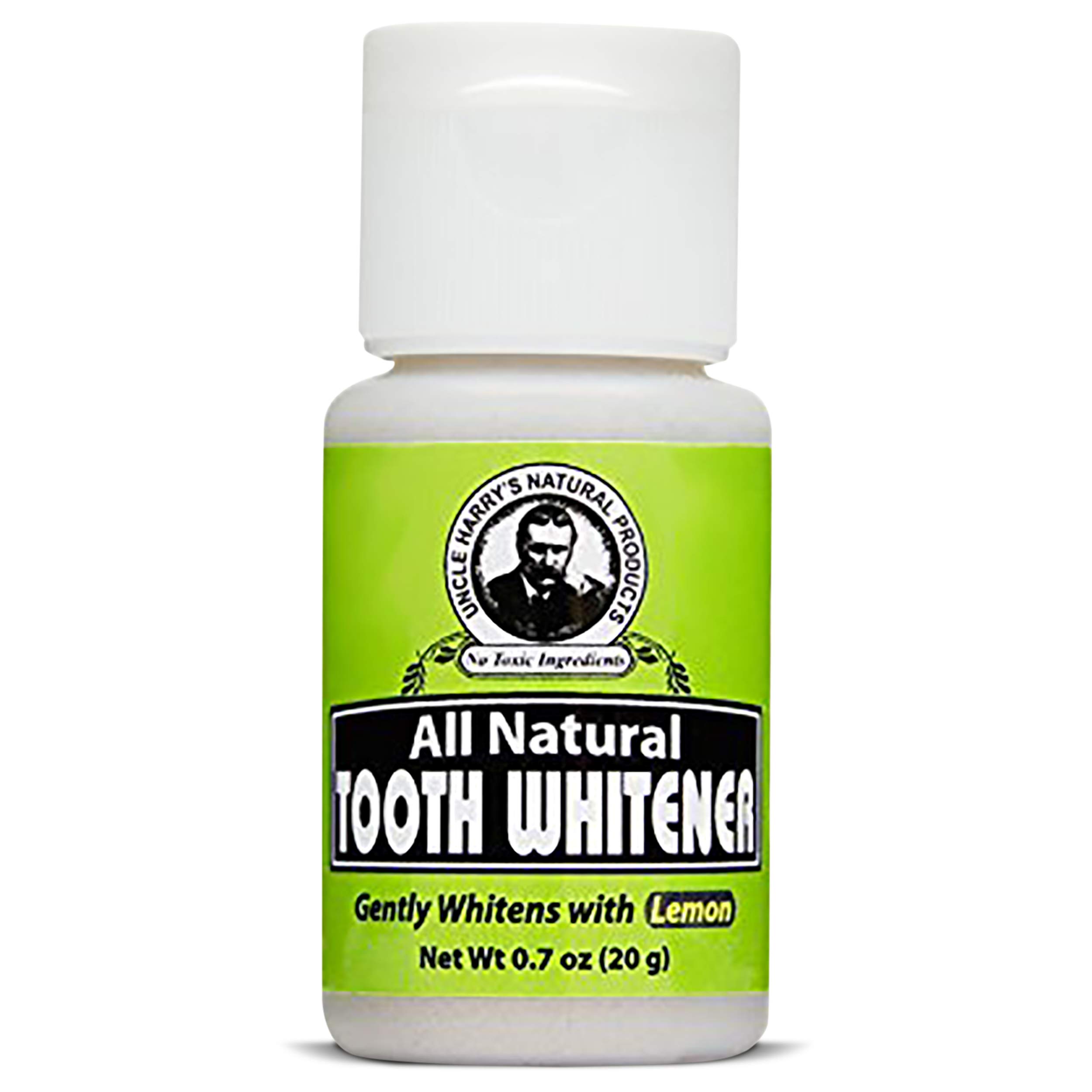 Uncle Harry's Natural Tooth Whitening Powder | Sensitive Teeth Whitening & Enamel Support | Gum Health & Fresh Breath Toothpaste Powder (0.7 oz) | Perfect for Travel & Daily Oral Care Routine