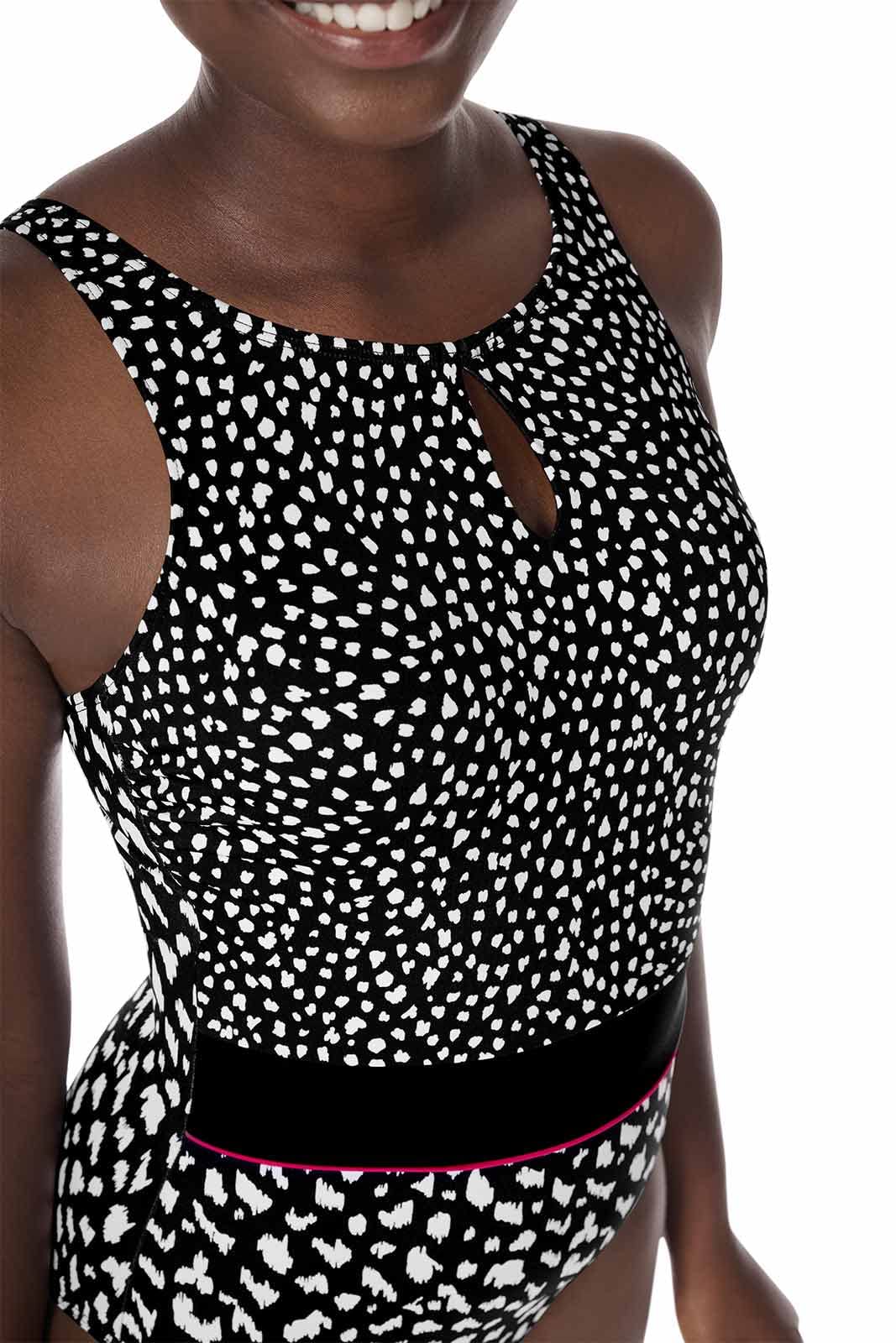 Amoena Women's Manila High Neck One-Piece Mastectomy Swimsuit with Pockets - Post-Surgery Swimwear for Breast Cancer Survivors | Pool, Beach & Water Activities