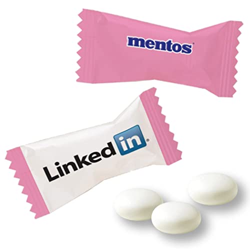 Custom Branded Mints with Your Logo - Individually Wrapped Promotional Mentos (2,000 Count) for Corporate Events, Trade Shows & Client Gifts