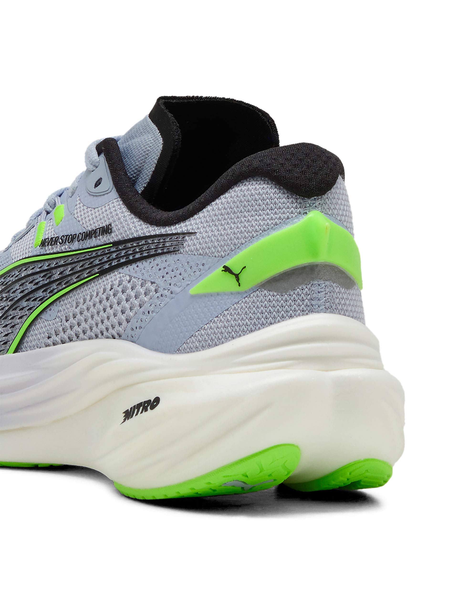 Puma x Hyrox Deviate NITRO 3 Running Shoes for Men & Women - Lightweight Cool Weather Training Shoes in Green Glare - Perfect for Marathon, Gym Workouts & Outdoor Jogging