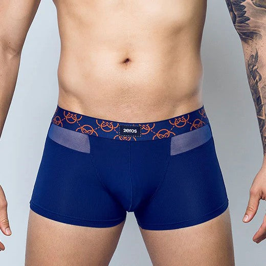 Premium 2eros Himeros Men's Boxer Briefs - Soft Navy Blue Underwear for Comfort & Support | Ideal for Everyday Wear, Gym & Sleep