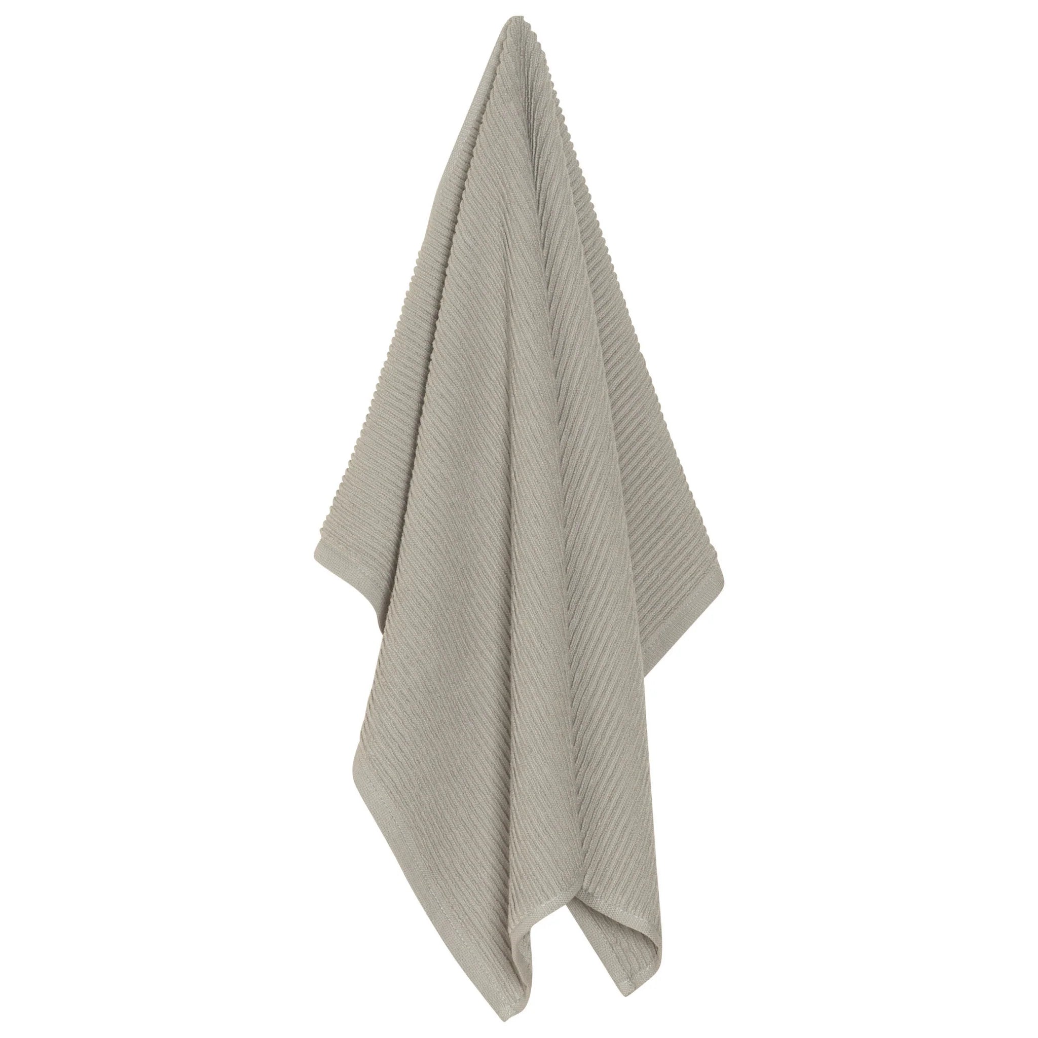 Premium Danica Ripple Terry Cotton Dish Towel Set - Super Absorbent & Quick-Drying Kitchen Towels for Dishes, Hands & Countertops (London Gray) - Perfect for Kitchen, Dining & Hosting Gifts