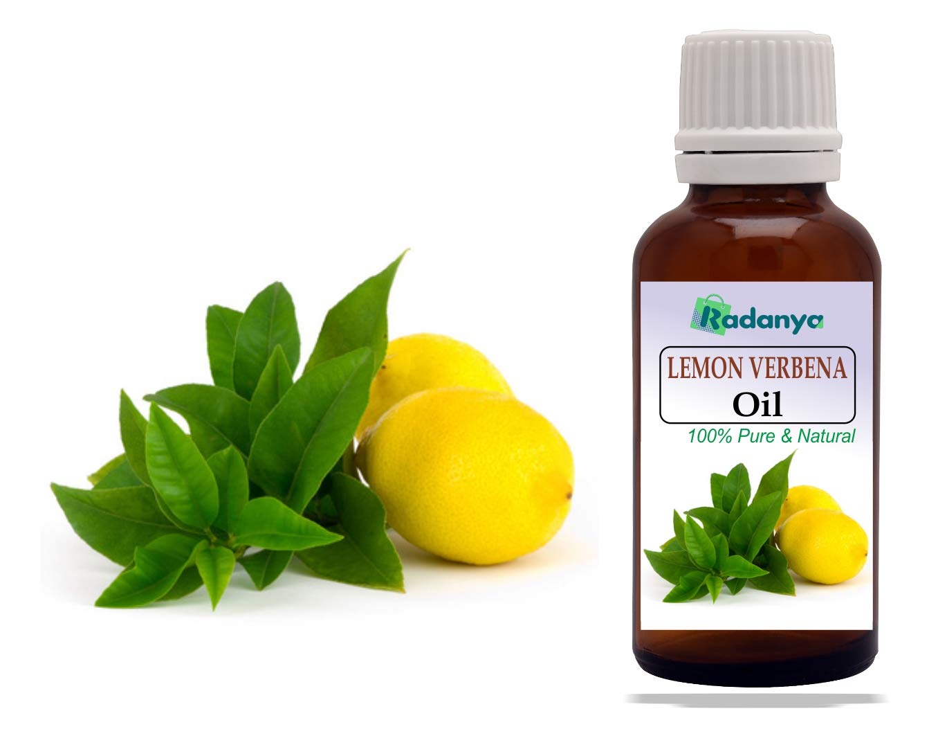 100% Pure Natural Lemon Verbena Essential Oil for Aromatherapy, Diffusers & Massage - 3ML to 1000ML - Relaxing & Uplifting Scent for Home Spa, Yoga & Stress Relief
