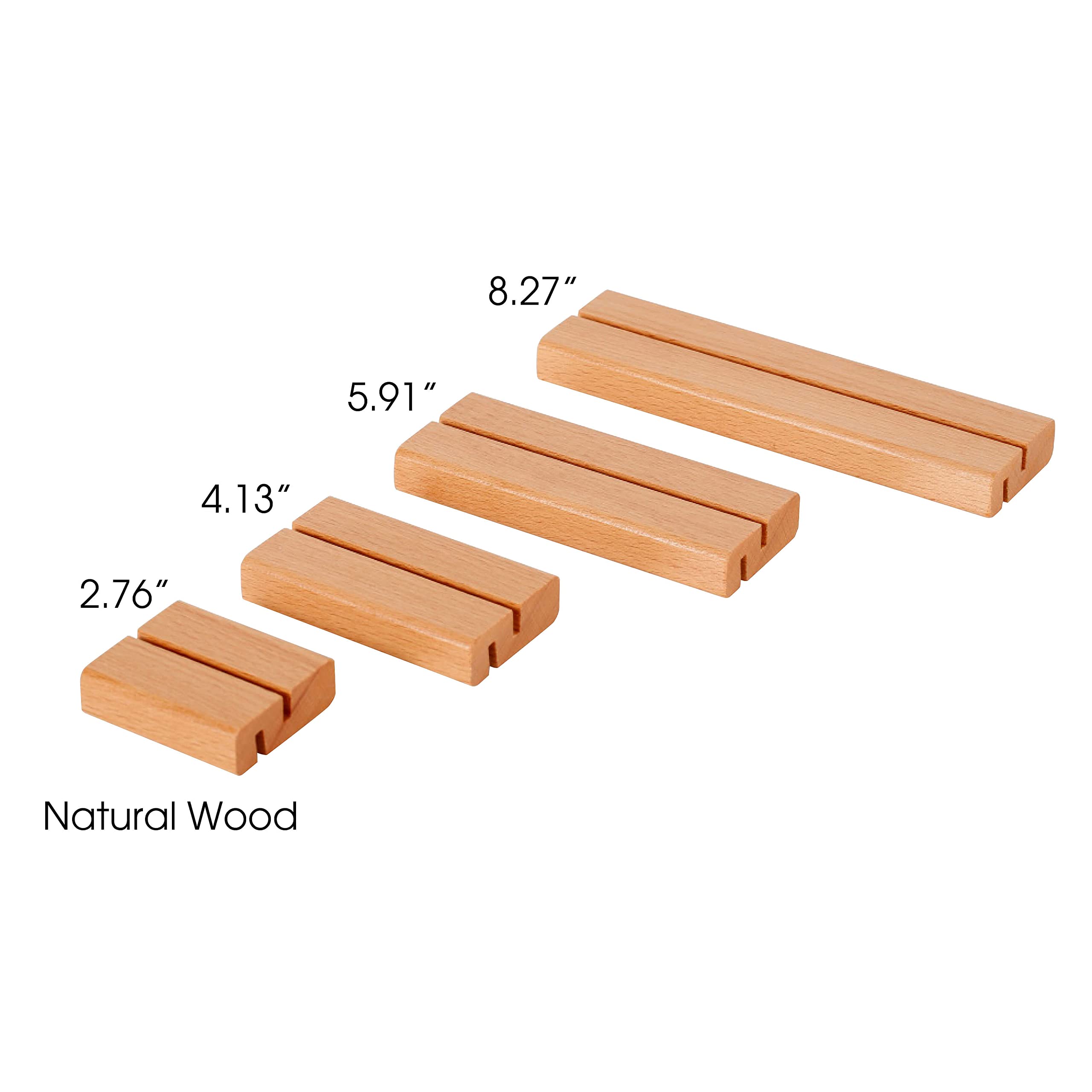 Premium Wooden Business Card Holder - 4.13x2.36 Inch Natural Wood Desktop Organizer for Office, Restaurant & Store - Elegant Tabletop Display Stand for Name Cards, Menus & Signage - Home & Office Decoration Accessories (10 Pack) - Perfect for Professional Desks, Reception Areas & Retail Displays