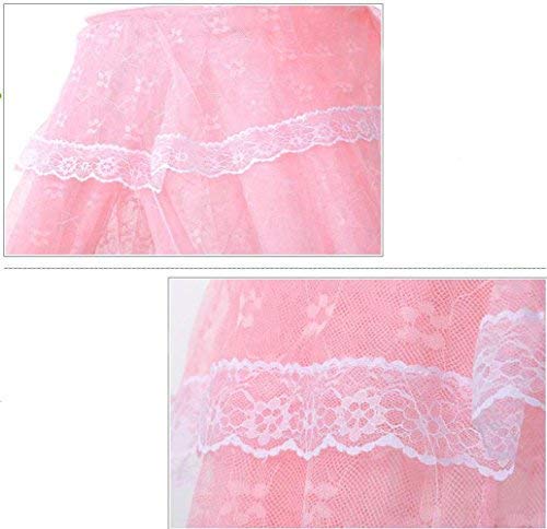 Princess Dome Baby Mosquito Net - Pink Nursery Crib Bed Canopy Mesh Insect Protection for Newborns & Toddlers | Perfect for Indoor & Outdoor Use, Travel, Camping, and Home Decor