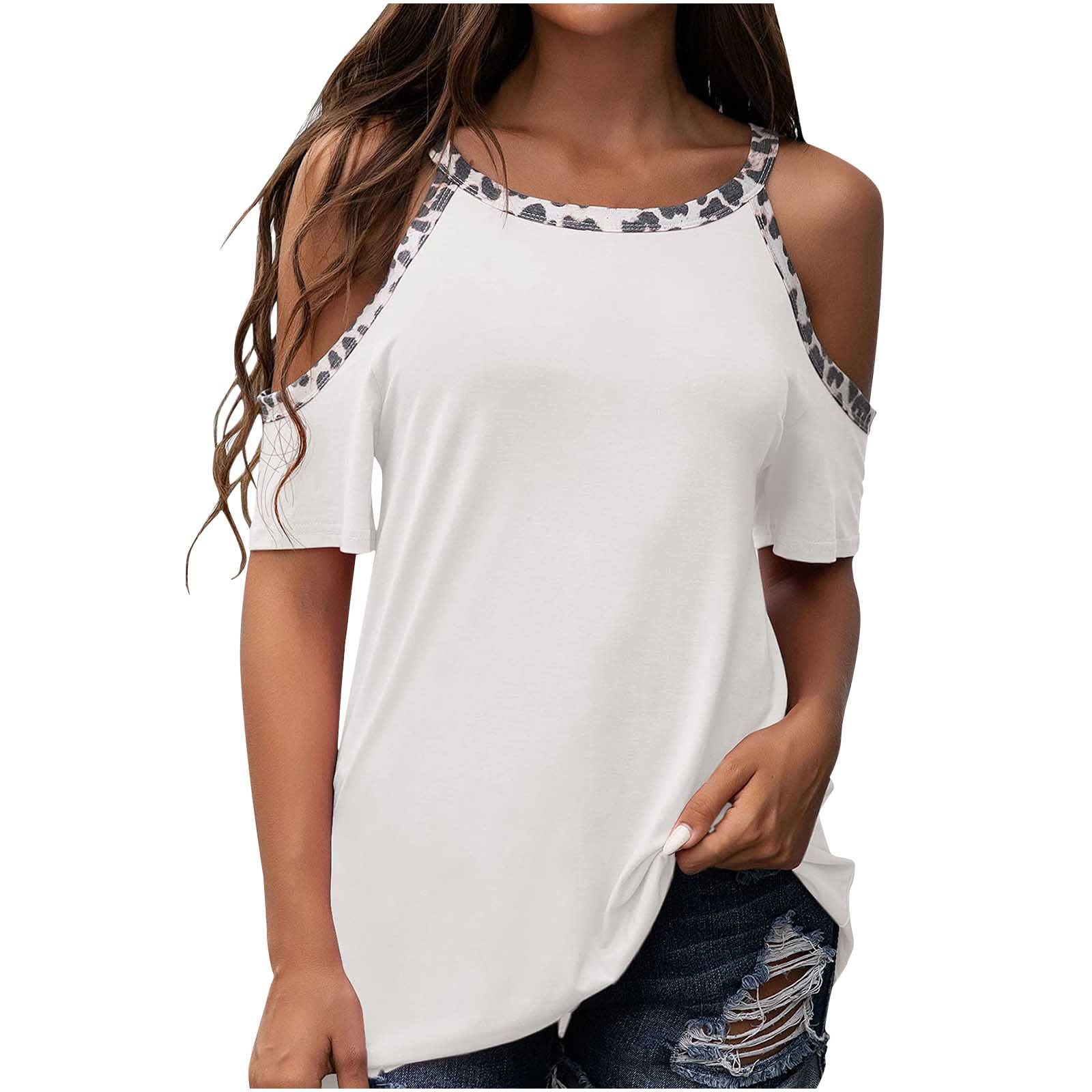 Women's Casual Leopard Print Short Sleeve Blouse - Soft Loose Fit Summer T-Shirt Top | Perfect for Daily Wear, Office Outfits & Weekend Fashion